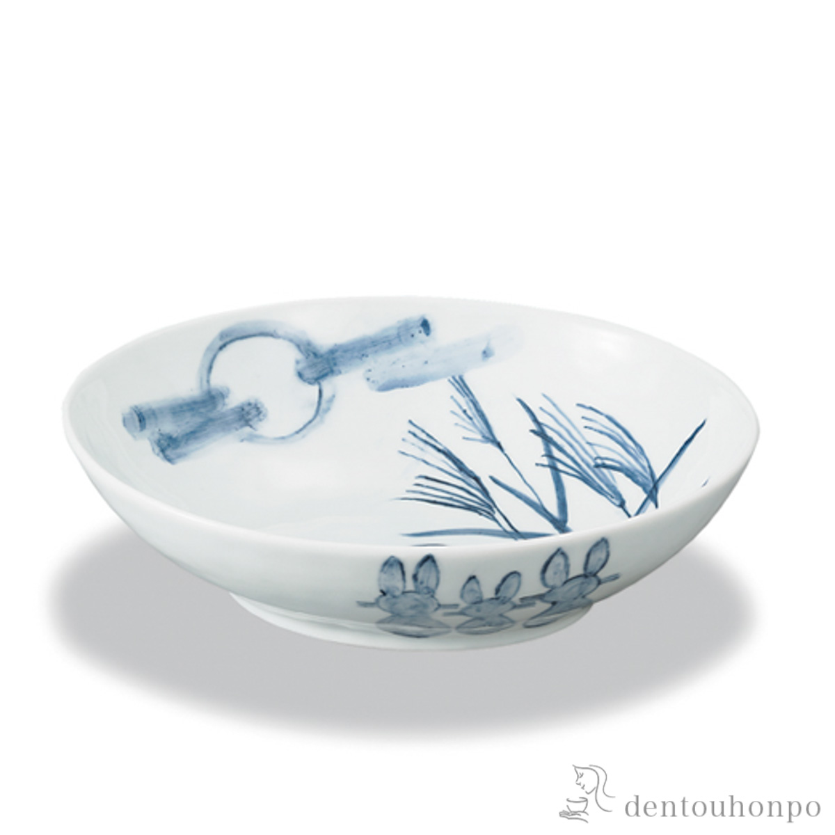 【送料無料】盛鉢 お月見 8.5号≪在庫確認後、1~3営業日で出荷≫ ( 和食 食器 料理 食器 パーティー 九谷焼 )