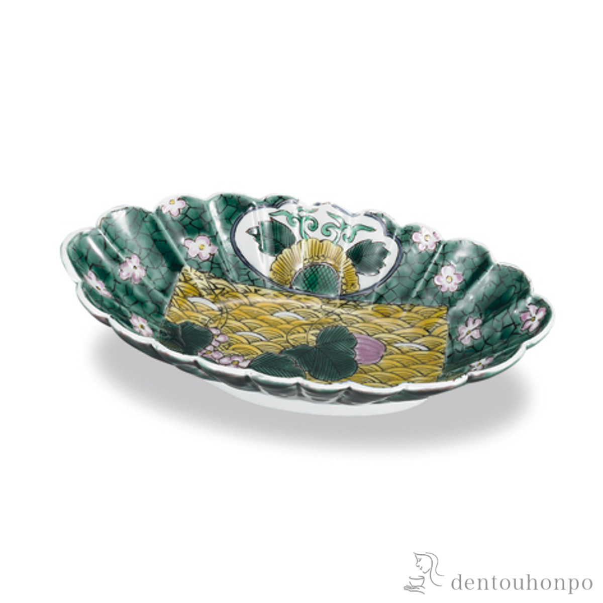 【送料無料】打鉢 青手久谷瓜 7.5号≪在庫確認後、1~3営業日で出荷≫ ( 和食 食器 おつまみ 朝食 煮物 九谷焼 )