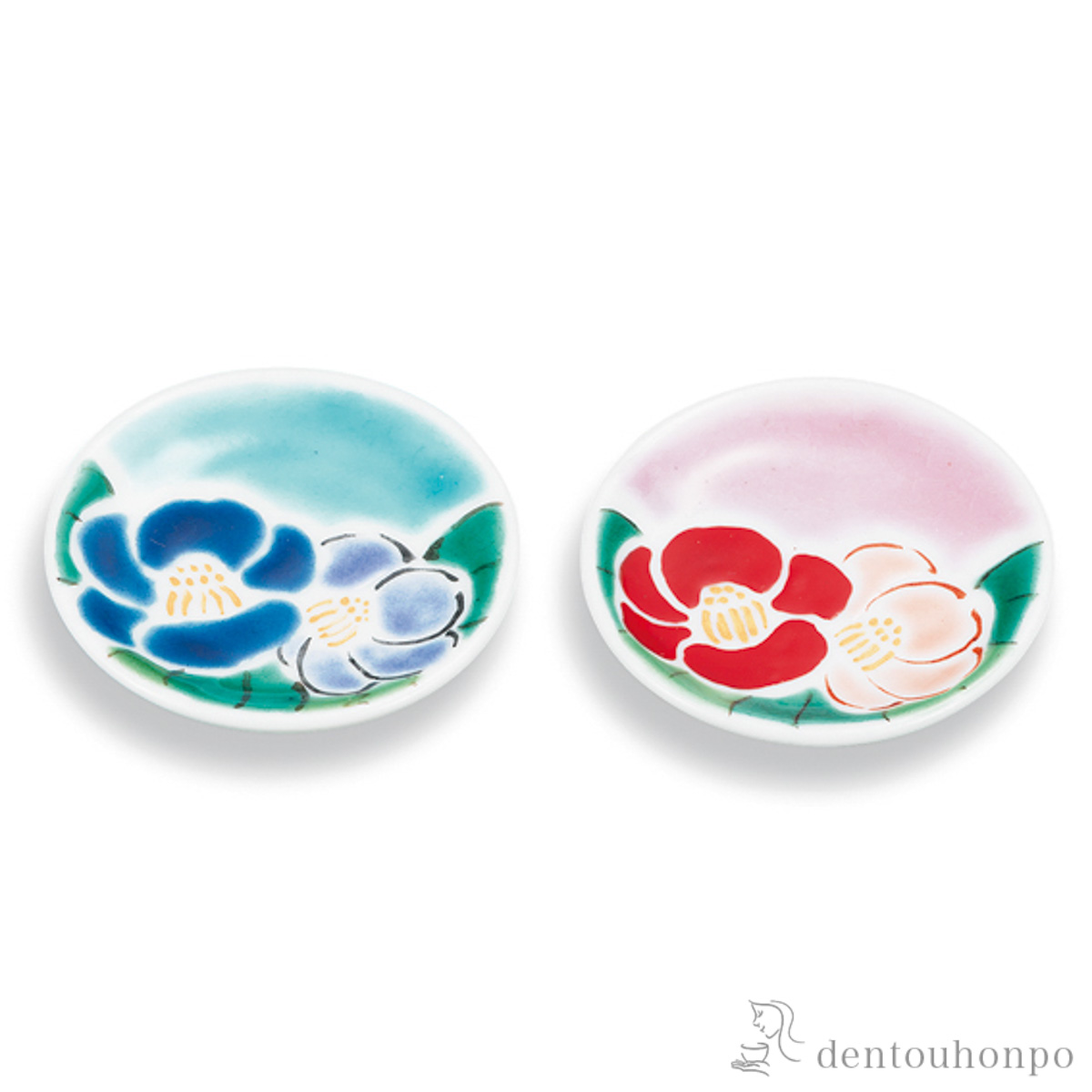 箸置 椿文 ペア≪在庫確認後、1~3営業日で出荷≫ ( ギフトセット 結婚祝い 箸休め はしおき おしゃれ 九谷焼 )