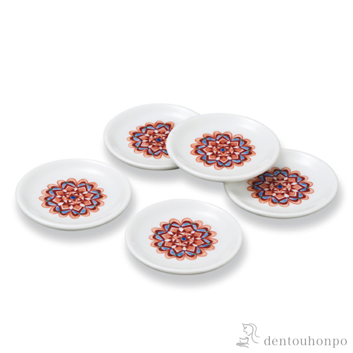 箸置揃 赤絵まる 5個セット≪在庫確認後、1~3営業日で出荷≫ ( ギフトセット 結婚祝い 箸休め はしおき おしゃれ 九谷焼 )