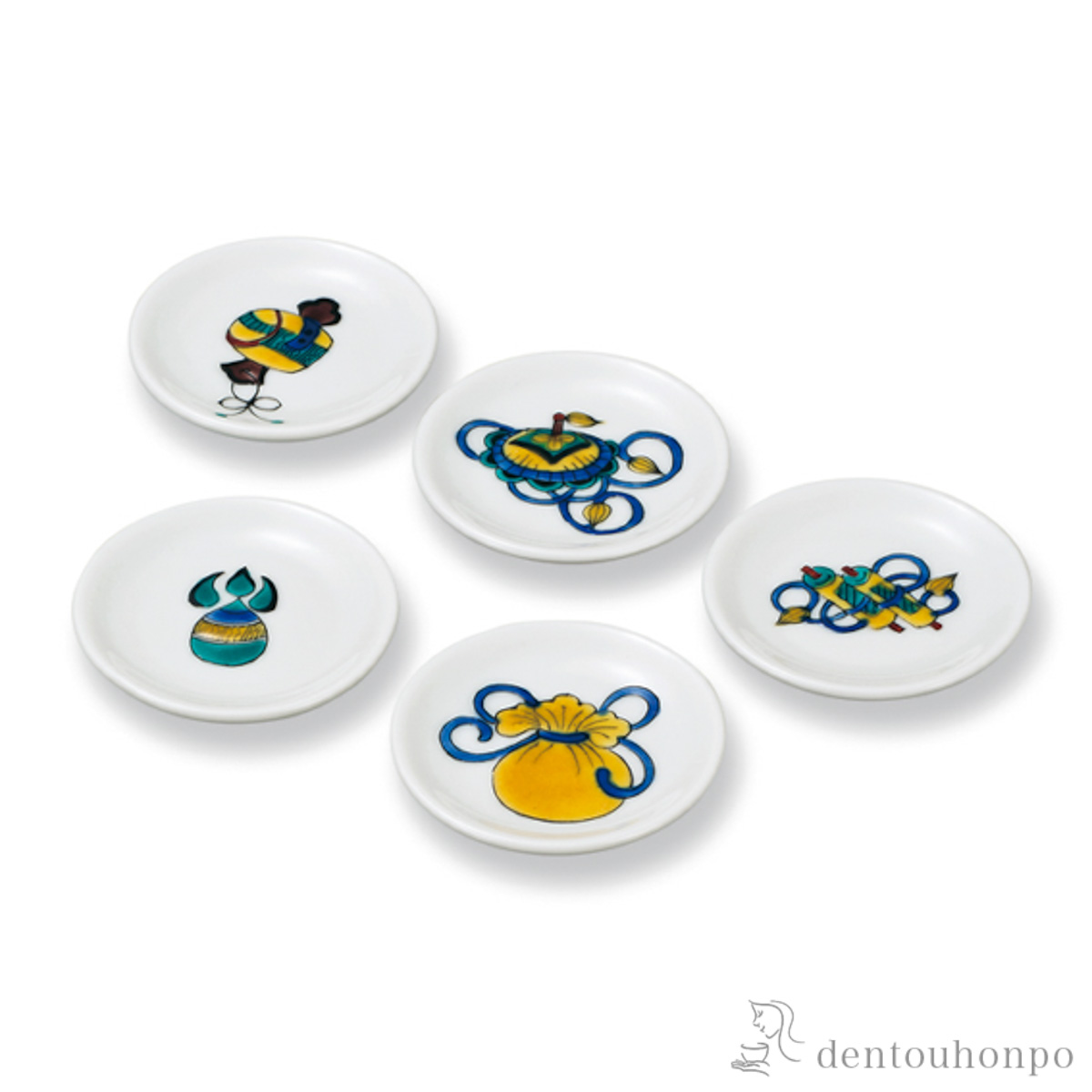 箸置揃 宝尽くし 5個セット≪在庫確認後、1~3営業日で出荷≫ ( ギフトセット 結婚祝い 箸休め はしおき おしゃれ 九谷焼 )