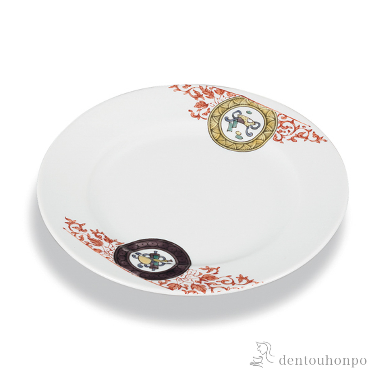 プレート 赤唐草宝文 6.5号≪在庫確認後、1~3営業日で出荷≫ ( プレート おつまみ 料理 和食 洋食 九谷焼 )