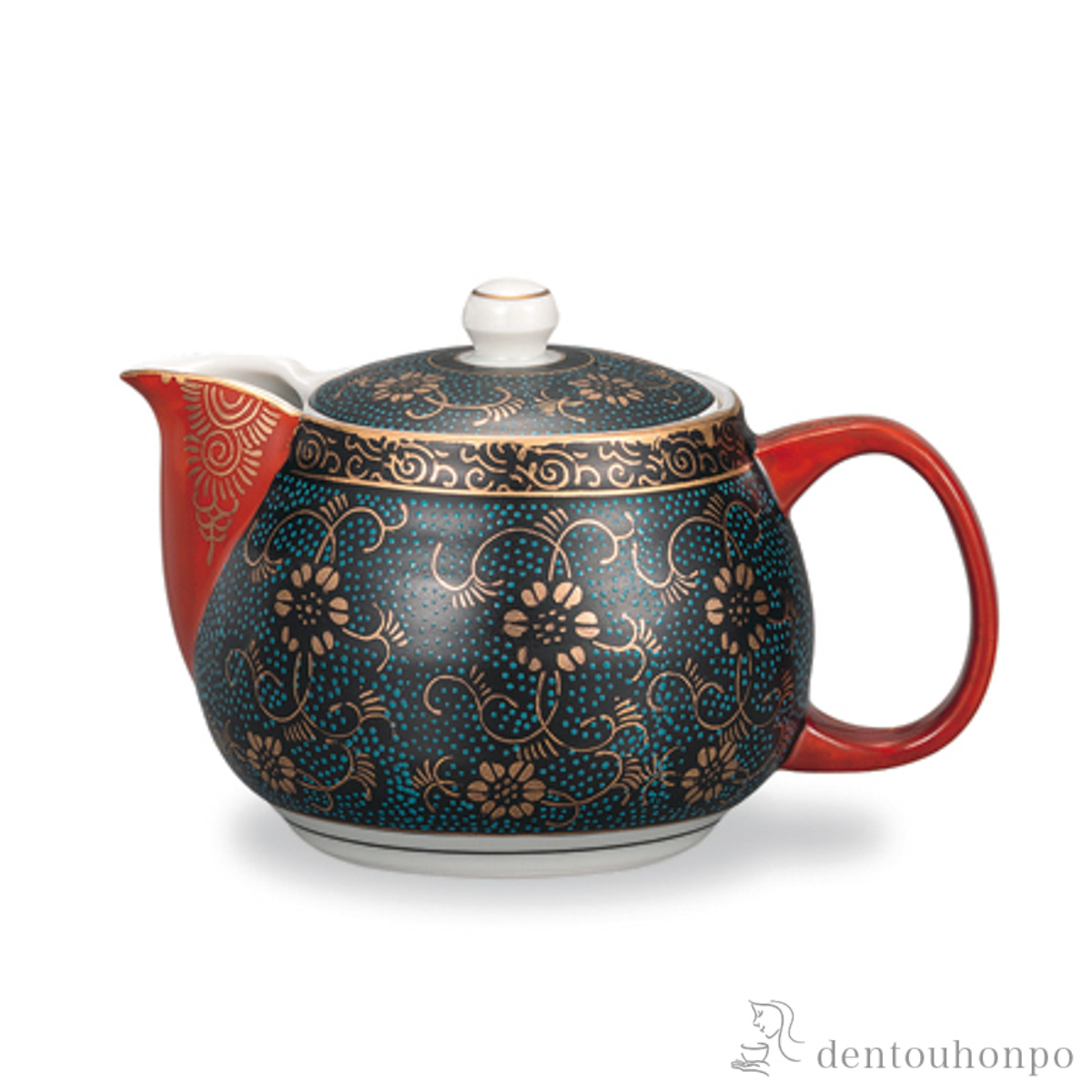 【送料無料】ポット急須 青粒鉄仙 茶こし付≪5月中旬 入荷予定≫ ( 母の日 プレゼント 初任給 ティーポット お茶 煎茶 日本茶 おすすめ 九谷焼 )