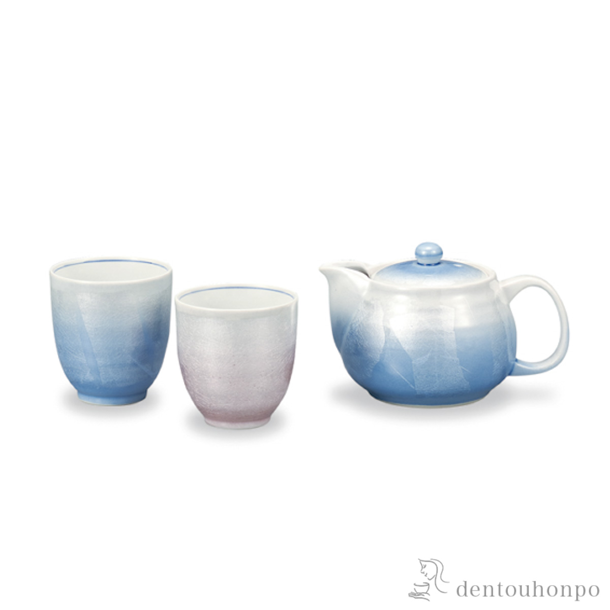 【送料無料】憩い揃 銀彩 茶こし付≪在庫確認後、1~3営業日で出荷≫ ( 茶器セット 急須 湯呑み 日本茶 中国茶 九谷焼 )