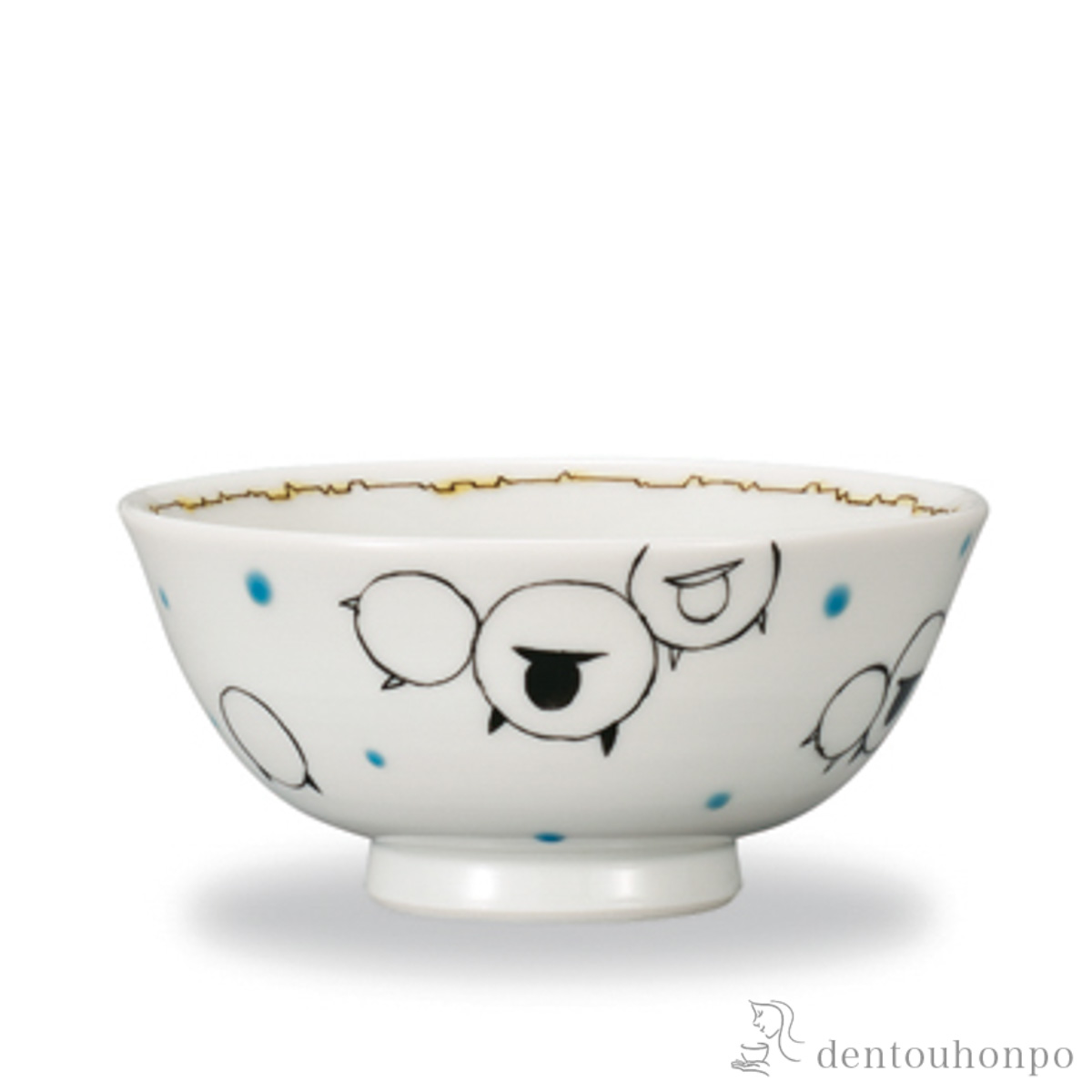 プチ飯碗 羊ちらし≪在庫確認後、1~3営業日で出荷≫ ( ごはん 白ご飯 お茶碗 飯碗 おすすめ 九谷焼 )