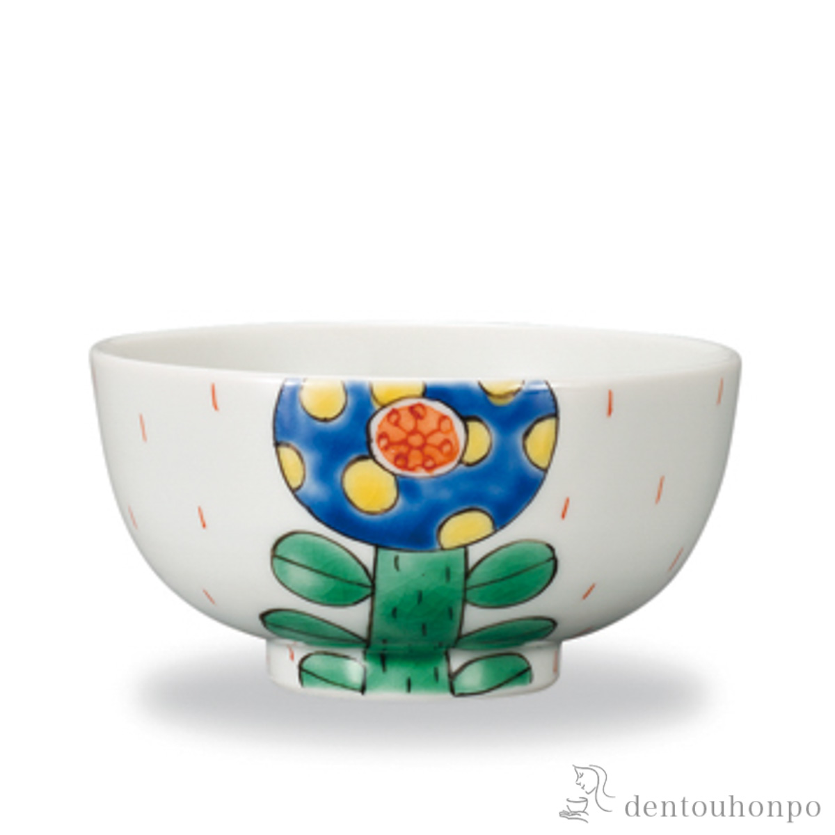 プチ飯碗 花水玉≪在庫確認後、1~3営業日で出荷≫ ( ごはん 白ご飯 お茶碗 飯碗 おすすめ 九谷焼 )