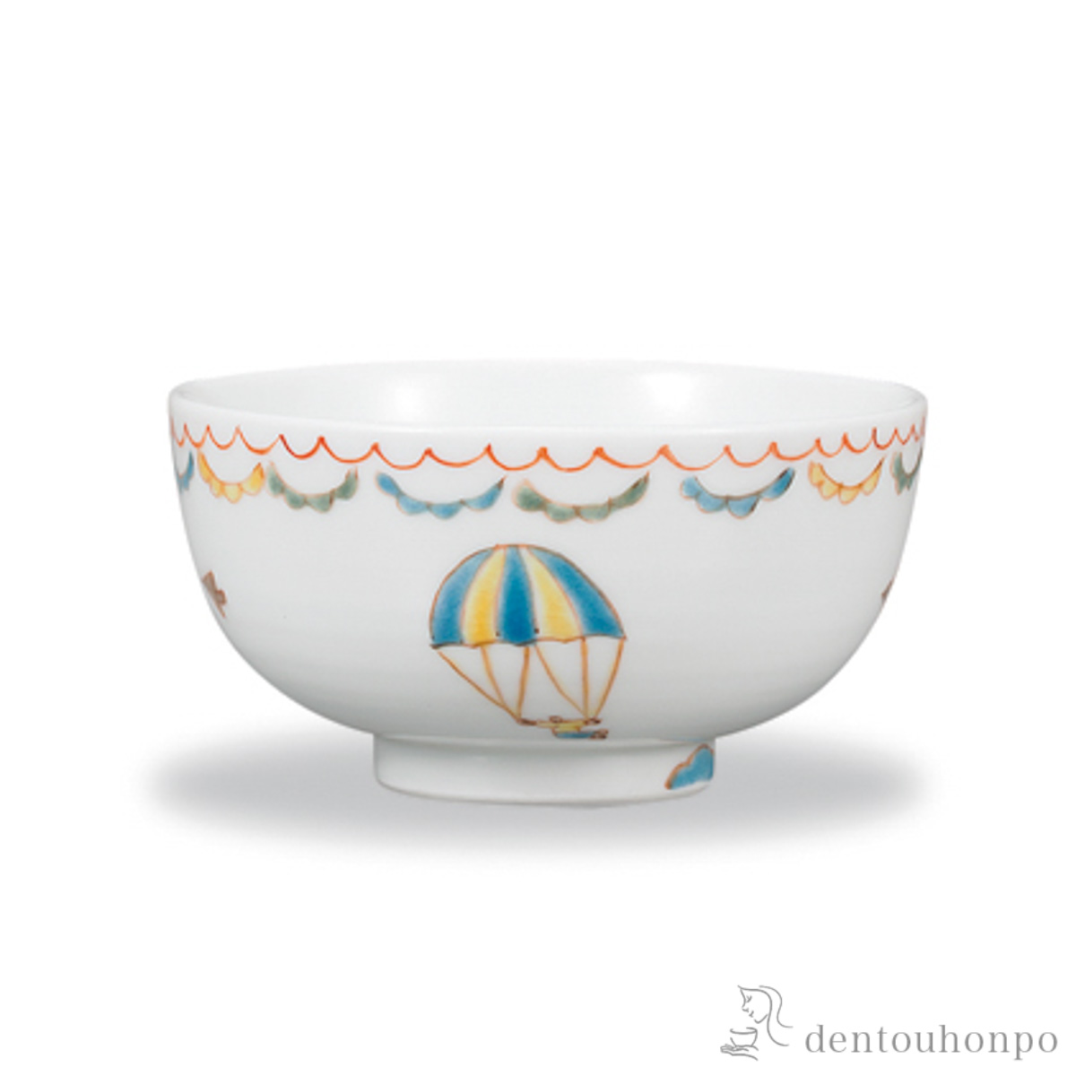 プチ飯碗 パラシュート≪在庫確認後、1~3営業日で出荷≫ ( ごはん 白ご飯 お茶碗 飯碗 おすすめ 九谷焼 )