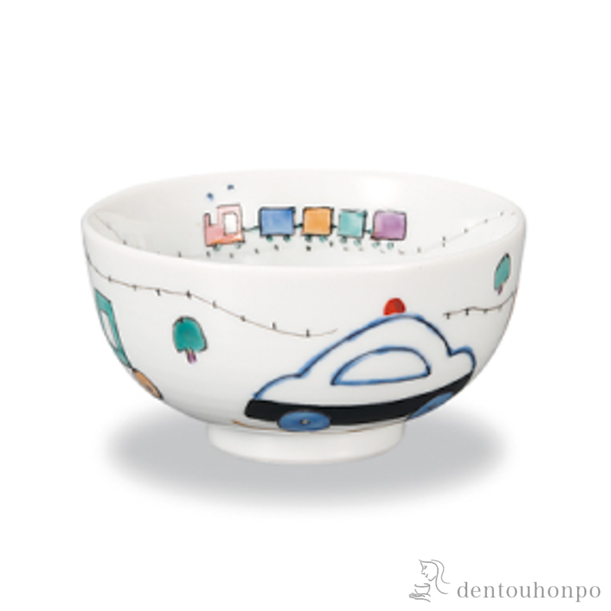 【送料無料】プチ飯碗 はたらくくるま≪在庫確認後、1~3営業日で出荷≫ ( ごはん 白ご飯 お茶碗 飯碗 おすすめ 九谷焼 )