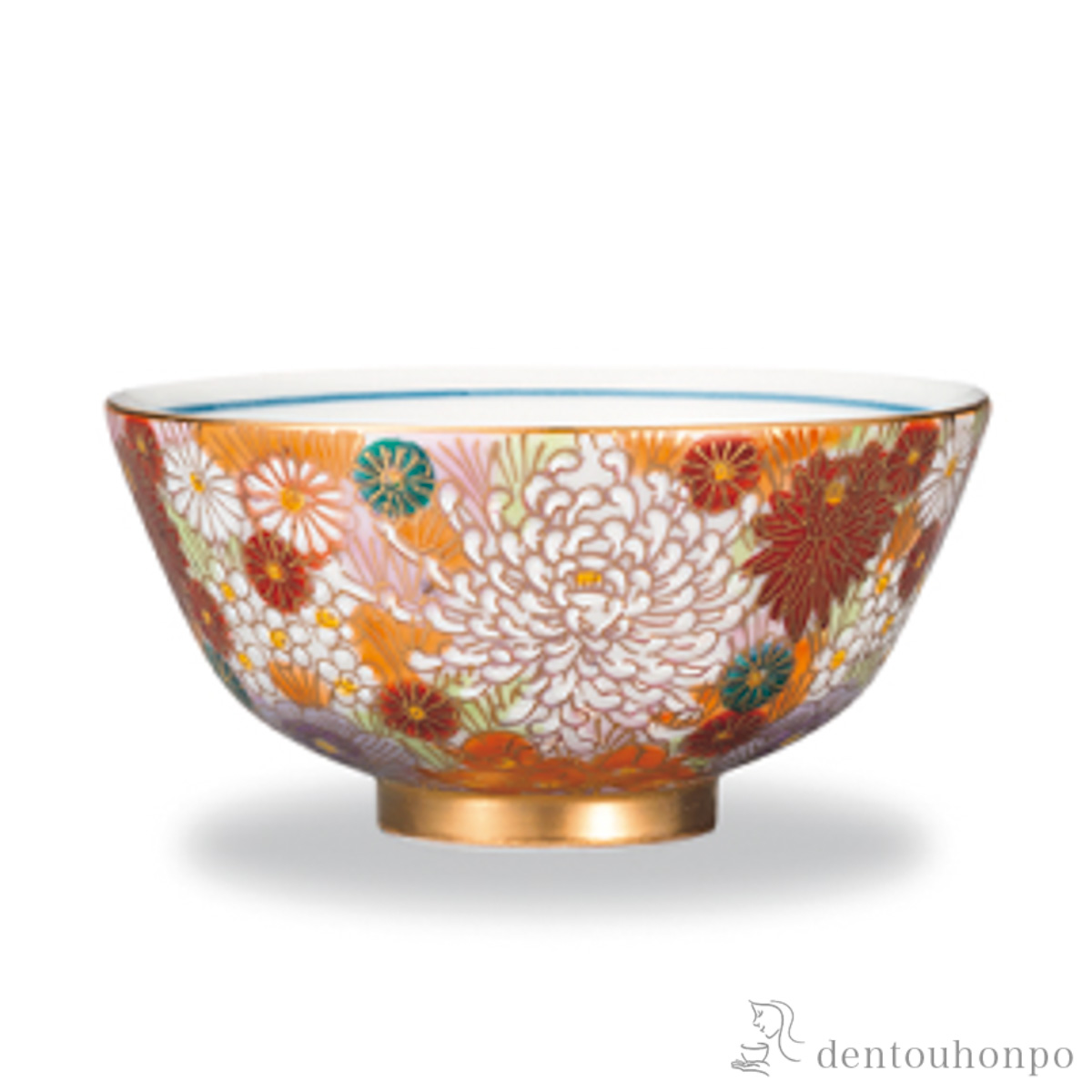 飯碗 金花詰≪在庫確認後、1~3営業日で出荷≫ ( ごはん 白ご飯 お茶碗 飯碗 おすすめ 九谷焼 )