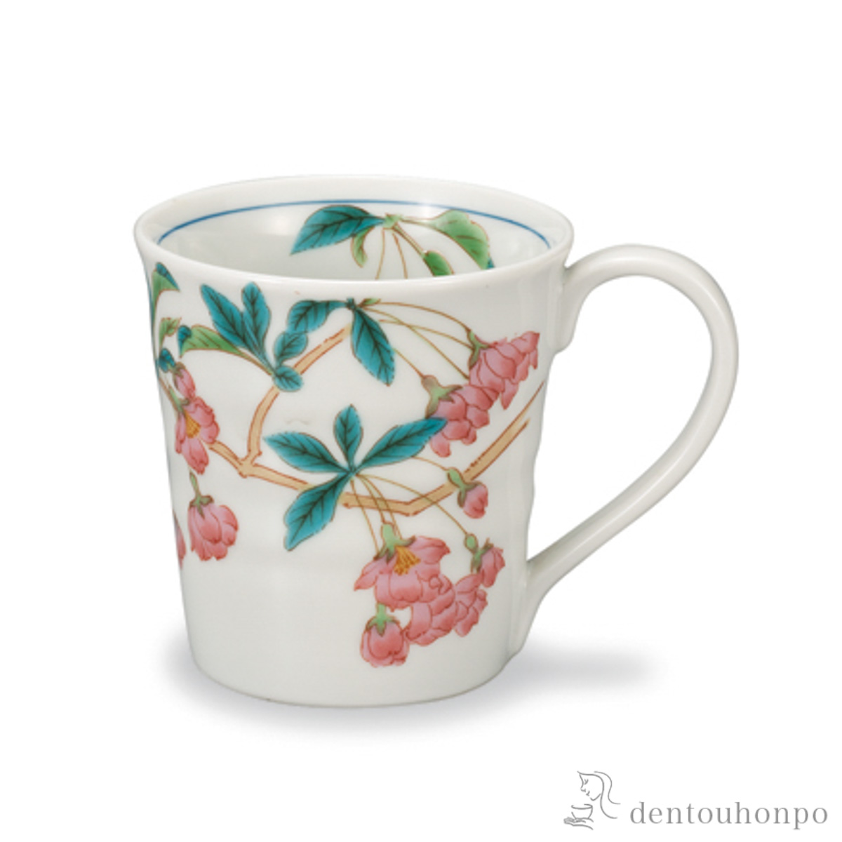 マグカップ 花海棠≪注文後に商品取り寄せ、後日納期連絡致します≫ ( プレゼント デザイン マグ オリジナル タンブラー 九谷焼 )