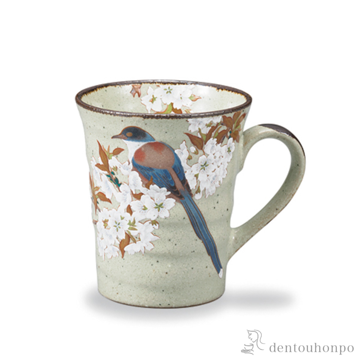 マグカップ 山桜に鳥≪在庫確認後、1~3営業日で出荷≫ ( プレゼント デザイン マグ オリジナル タンブラー 九谷焼 )