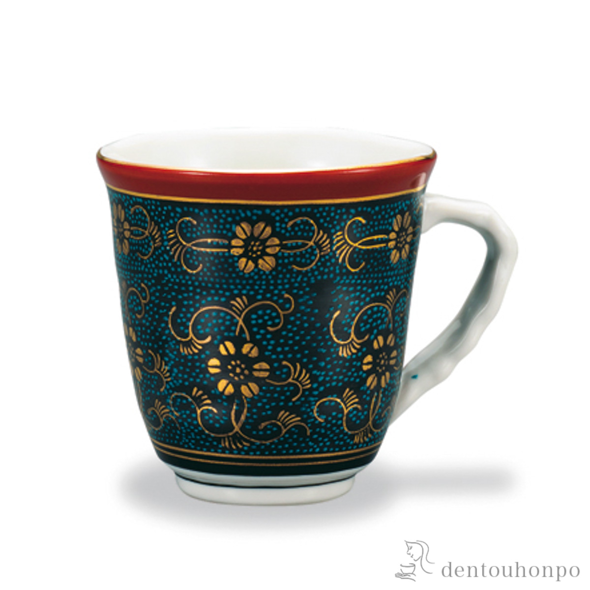 【送料無料】マグカップ 青粒鉄仙≪在庫確認後、1~3営業日で出荷≫ ( 母の日 プレゼント 初任給 プレゼント デザイン マグ オリジナル タンブラー 九谷焼 )