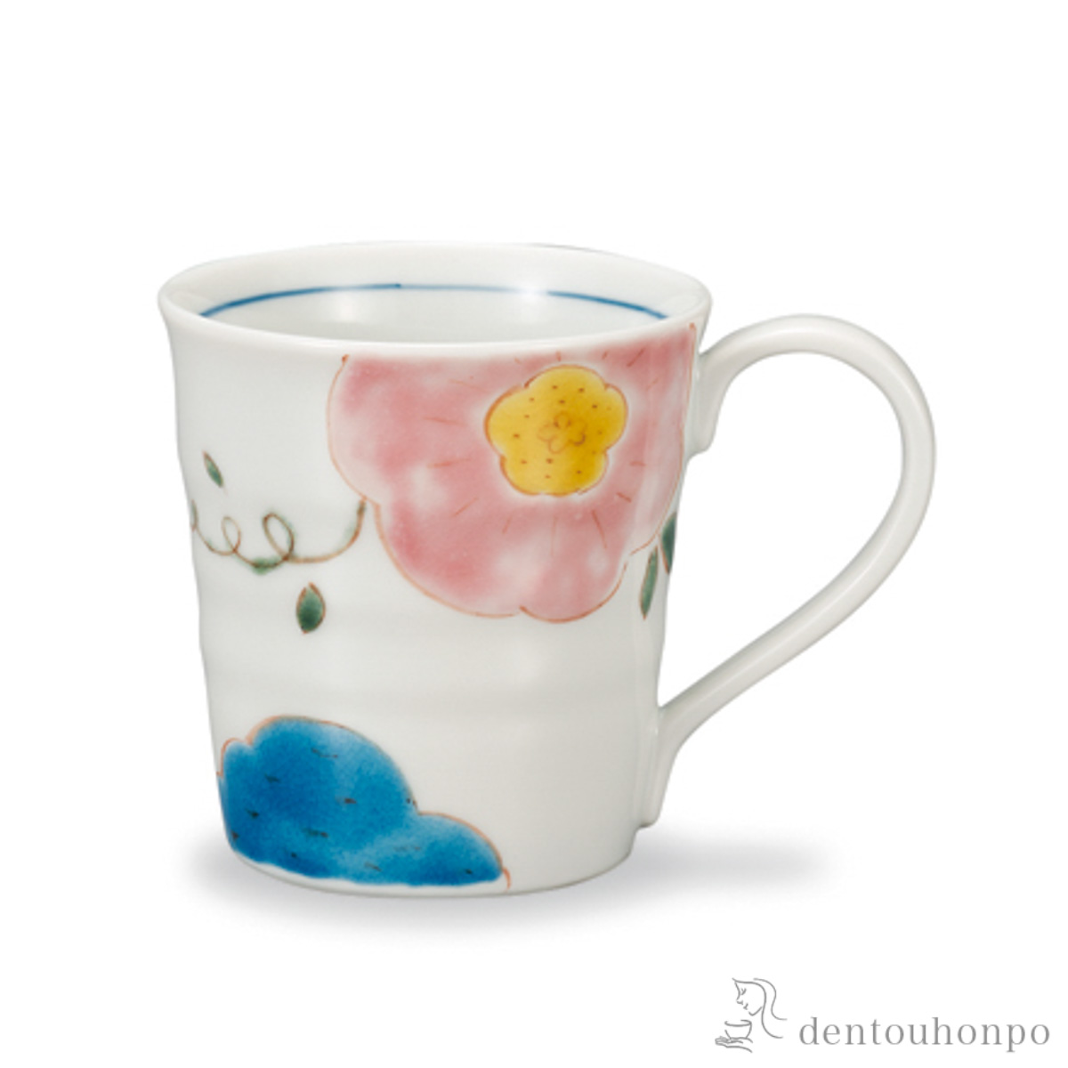 【送料無料】マグカップ 花模様≪在庫確認後、1~3営業日で出荷≫ ( プレゼント デザイン マグ オリジナル タンブラー 九谷焼 )