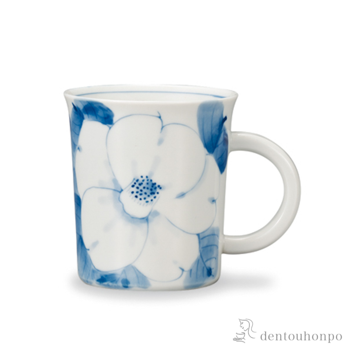 【送料無料】マグカップ 白椿　≪在庫確認後、1~3営業日で出荷≫ ( プレゼント デザイン マグ オリジナル タンブラー 九谷焼 )