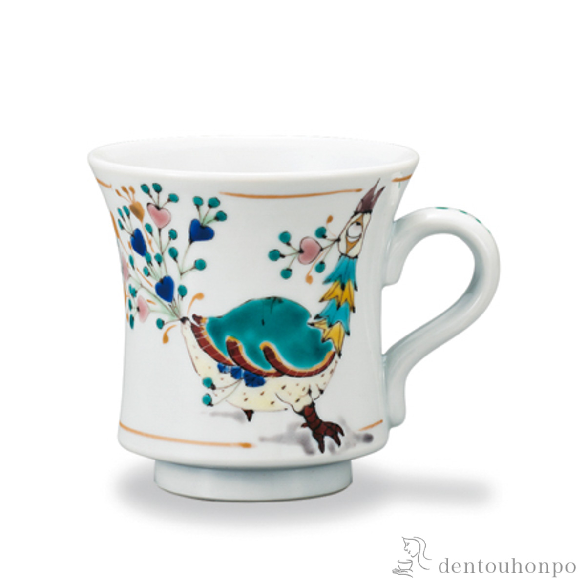 【送料無料】マグカップ 孔雀≪在庫確認後、1~3営業日で出荷≫ ( プレゼント デザイン マグ オリジナル タンブラー 九谷焼 )