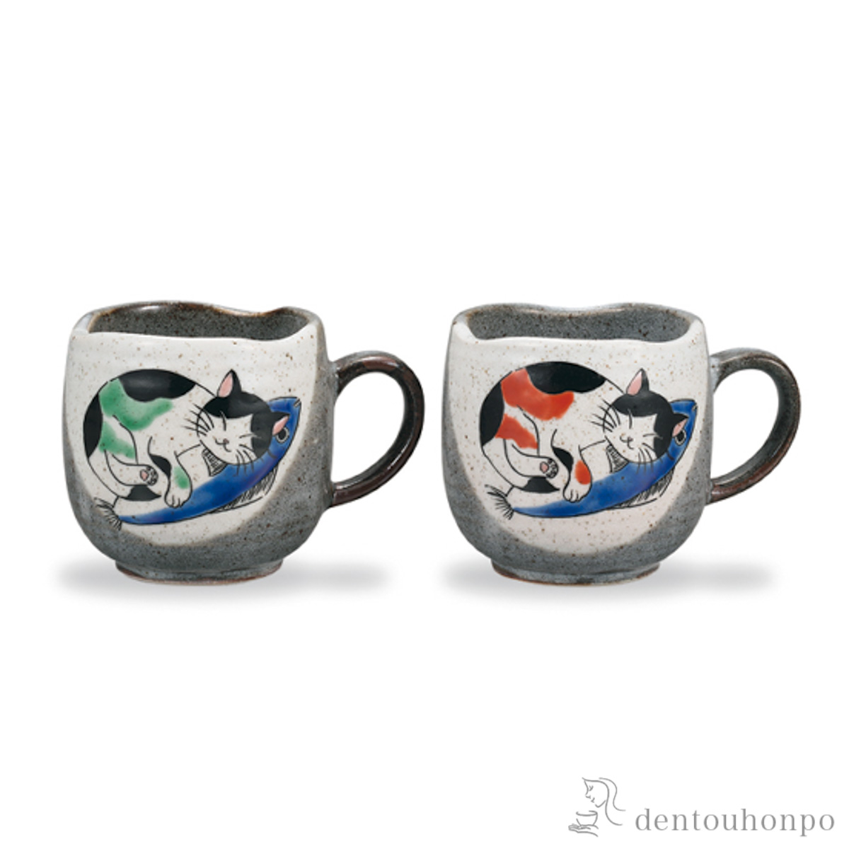 マグカップ ねこ ペア≪在庫確認後、1~3営業日で出荷≫ ( プレゼント デザイン マグ オリジナル タンブラー 九谷焼 )
