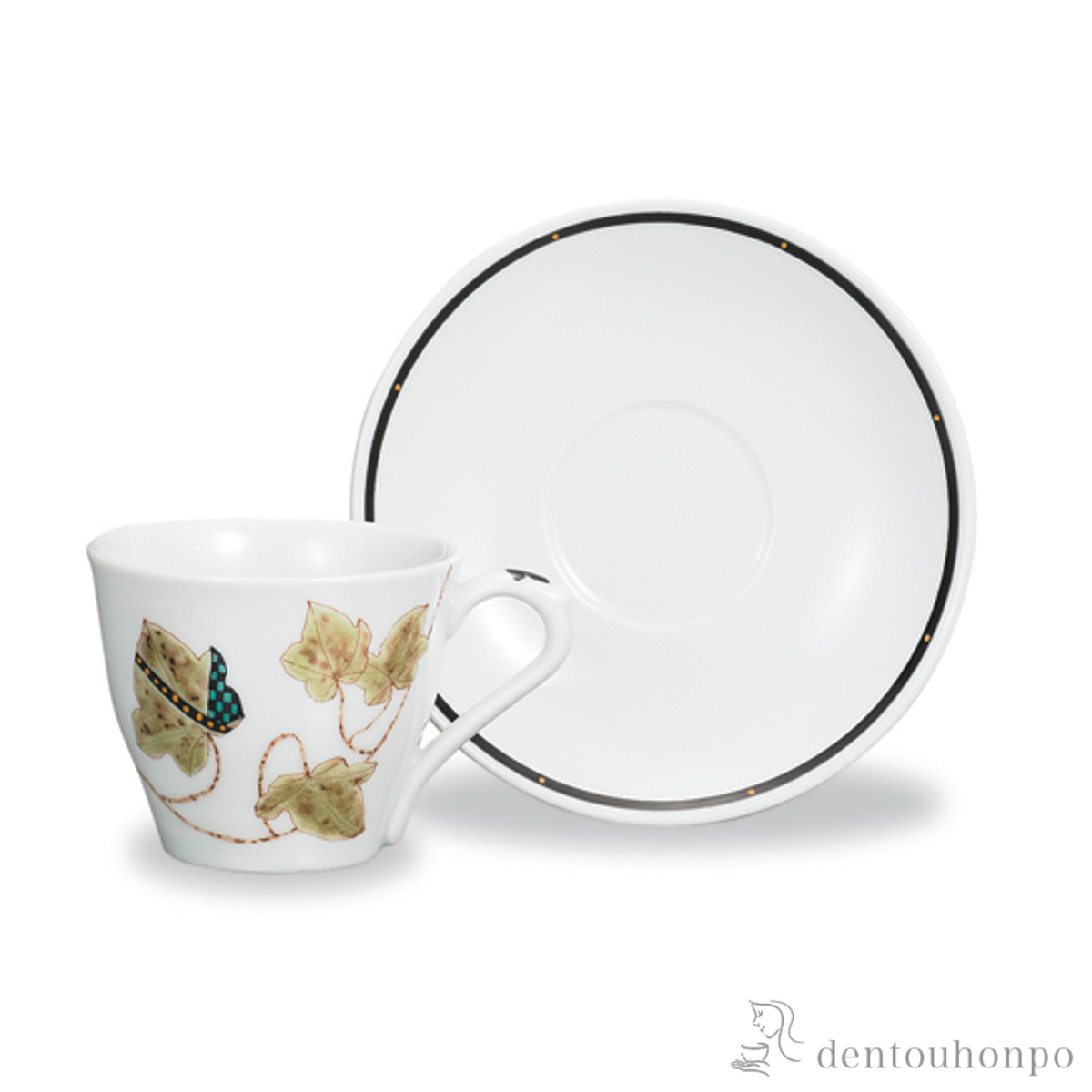 【送料無料】カップ＆ソーサー アイビー≪在庫確認後、1~3営業日で出荷≫ ( セット ソーサー ティーカップ 美味しい おすすめ 九谷焼 )