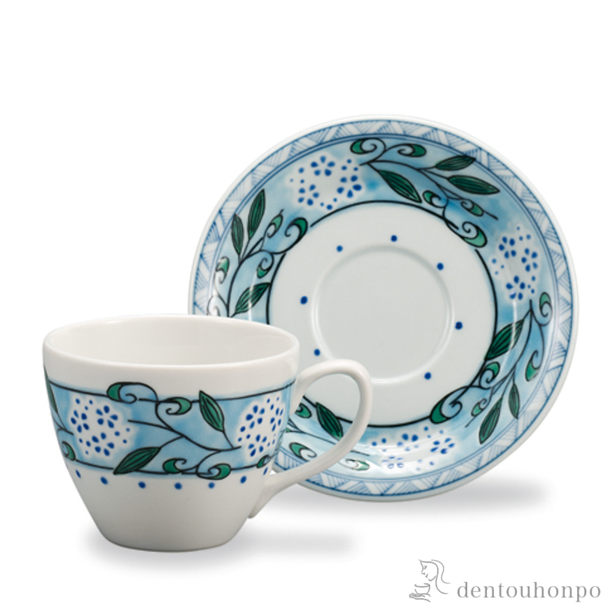 カップ＆ソーサー アジサイ≪在庫確認後、1~3営業日で出荷≫ ( セット ソーサー ティーカップ 美味しい おすすめ 九谷焼 )