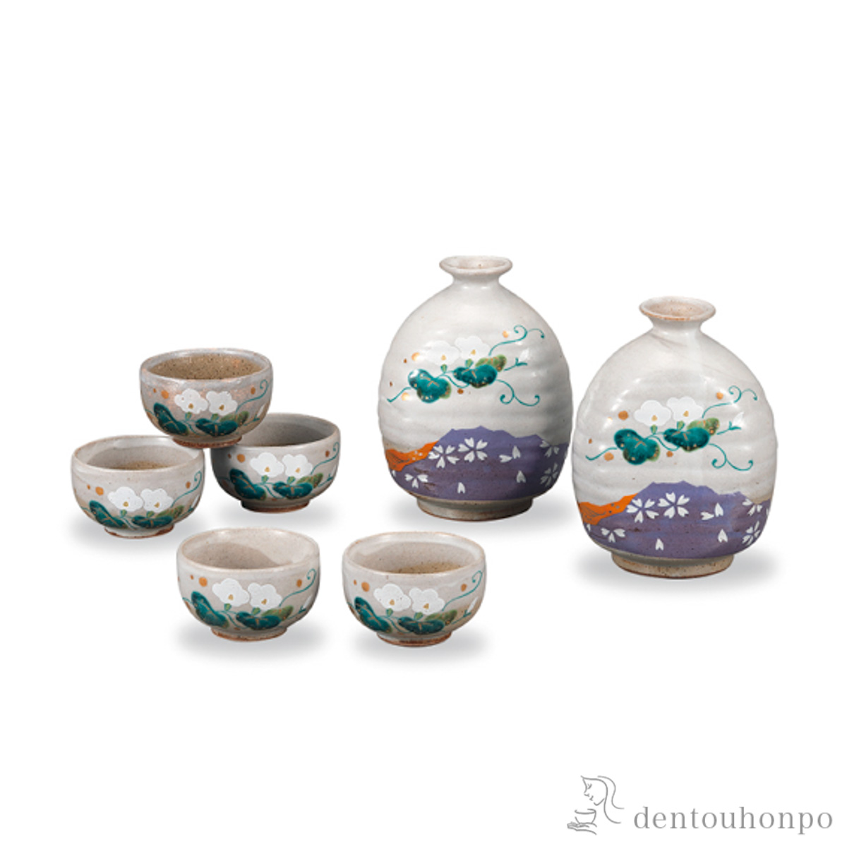 酒器揃 花風雅≪在庫確認後、1~3営業日で出荷≫ ( 酒器 日本酒 冷酒 プレゼント 人気 九谷焼 )