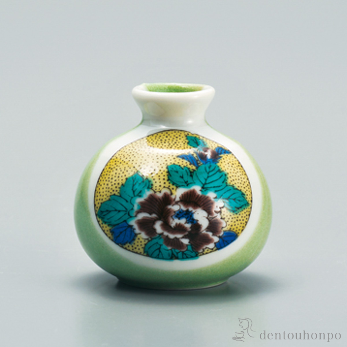 一輪生 吉田屋画風 1.8号≪在庫確認後、1~3営業日で出荷≫ ( 花瓶 おしゃれ 花器 フラワーベース おすすめ 九谷焼 )