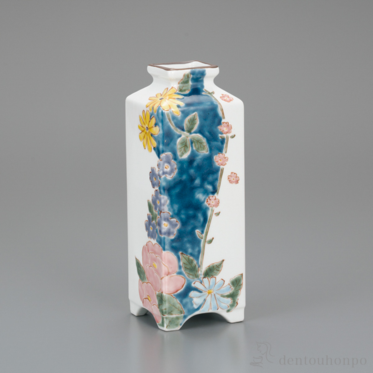 一輪生 花紋 7号≪在庫確認後、1~3営業日で出荷≫ ( 花瓶 おしゃれ 花器 フラワーベース おすすめ 九谷焼 )