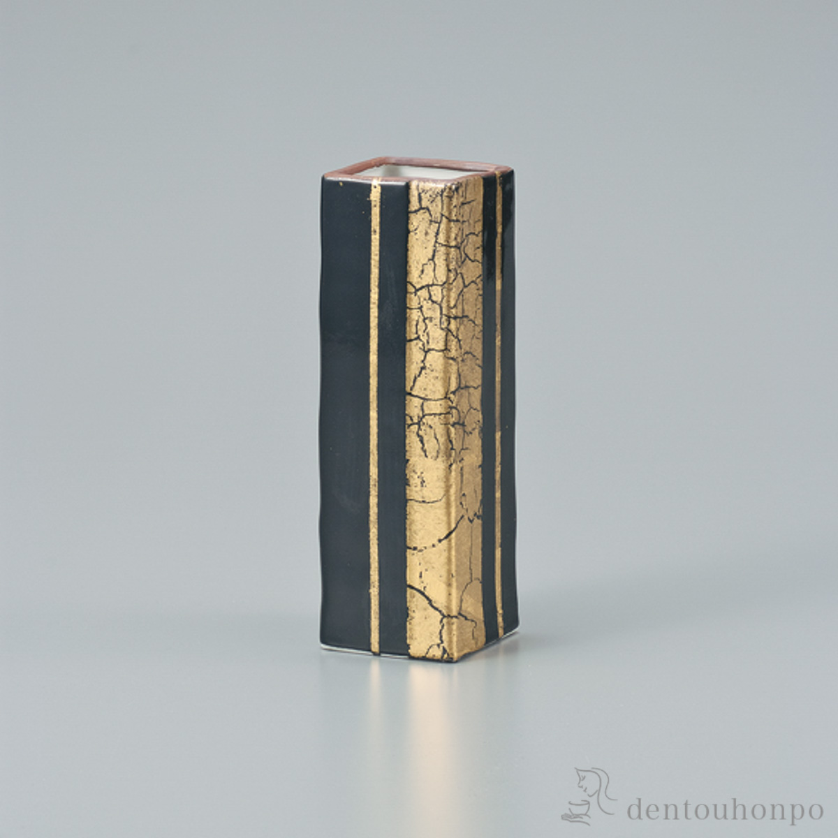 【送料無料】一輪生 金箔彩 6号≪在庫確認後、1~3営業日で出荷≫ ( 花瓶 おしゃれ 花器 フラワーベース おすすめ 九谷焼 )