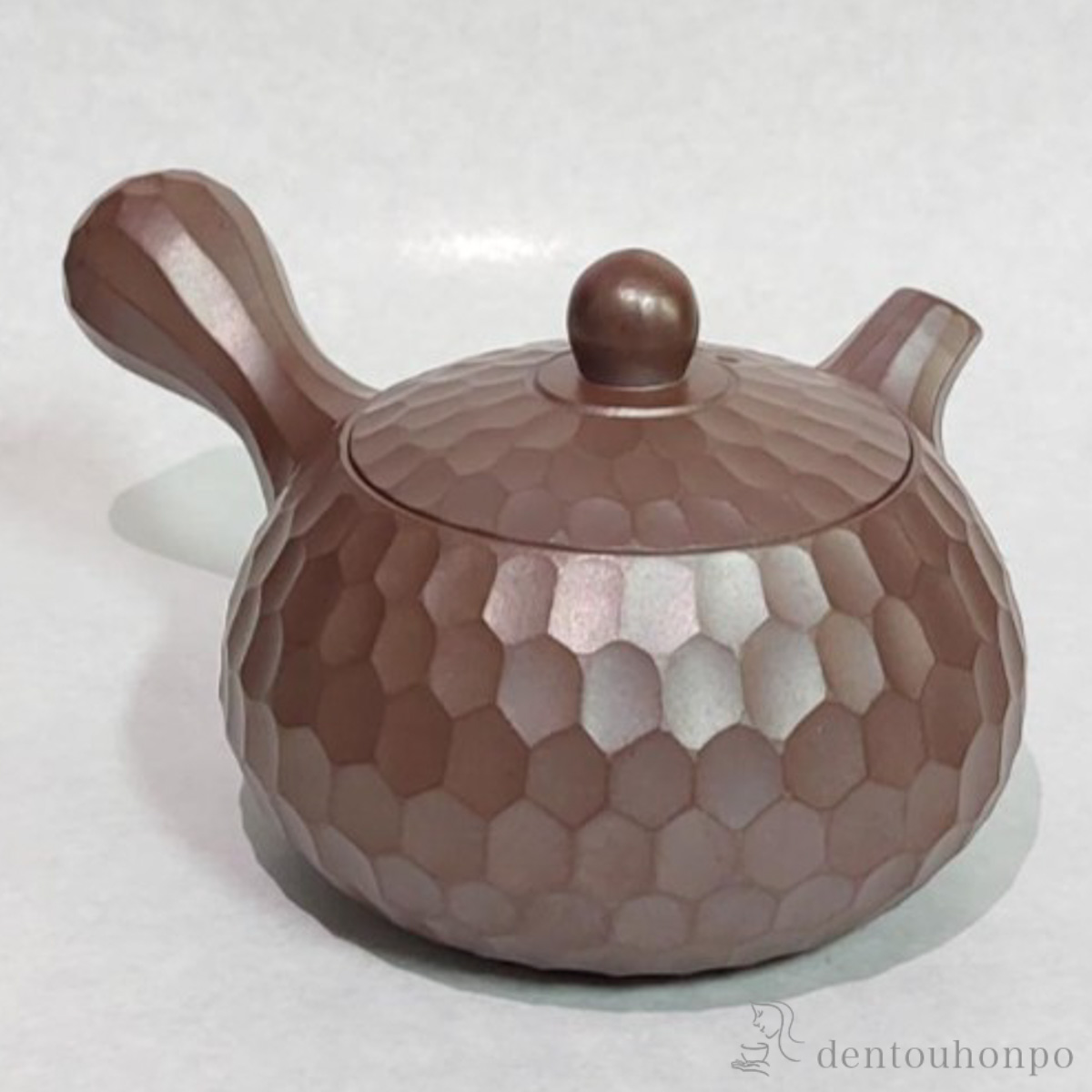 【送料無料】ダイヤカット栗形 急須 1号≪在庫確認後、1~3営業日で出荷≫ ( ティーポット お茶 煎茶 日本茶 おすすめ 萬古焼 )