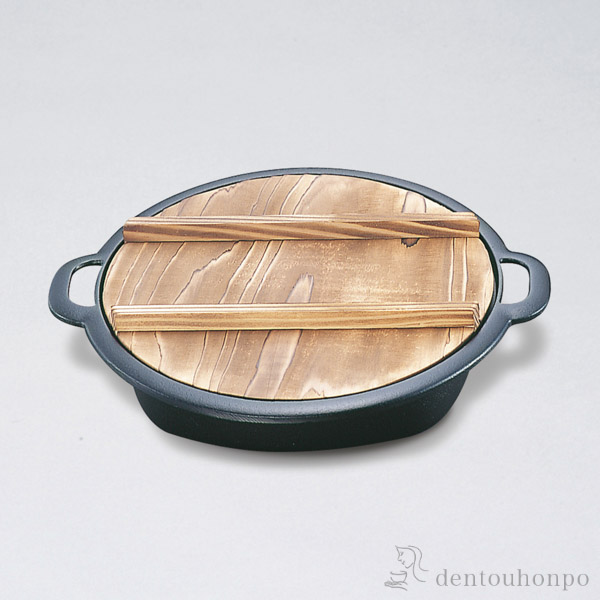 【送料無料】岩鋳 南部鉄器 すき焼鍋 兼用 餃子鍋 IH対応 31cm 木蓋付≪売り切れました≫ ( 岩鋳 初任給 プレゼント 母の日 なべ 鉄鍋 鉄分補給 正規品 南部鉄器 )