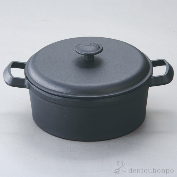 【送料無料】ファミリーシチューパン ＩＨ対応 18cm≪在庫確認後、7営業日程で出荷≫ ( 岩鋳 ココット 両手鍋 カレー鍋 鉄分補給 煮込み鍋 南部鉄器 )