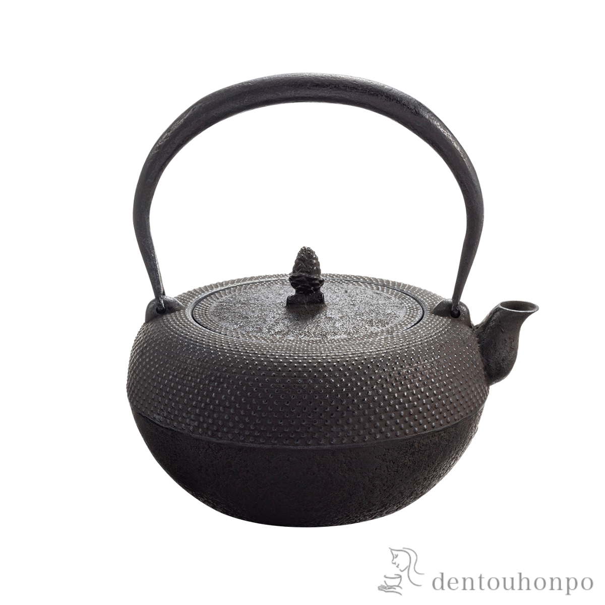 【送料無料】鉄瓶9型 姥口アラレ 直火専用 1100ml（1.1L）≪約半年で出荷予定≫ ( 岩鋳 やかん 湯沸かし てつびん 白湯 おすすめ 南部鉄器 )