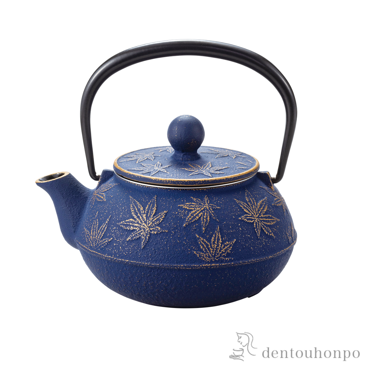 急須3型 カエデ 金／EBU 茶こし付≪売り切れました≫ ( 岩鋳 ティーポット お茶 煎茶 日本茶 おすすめ 南部鉄器 )