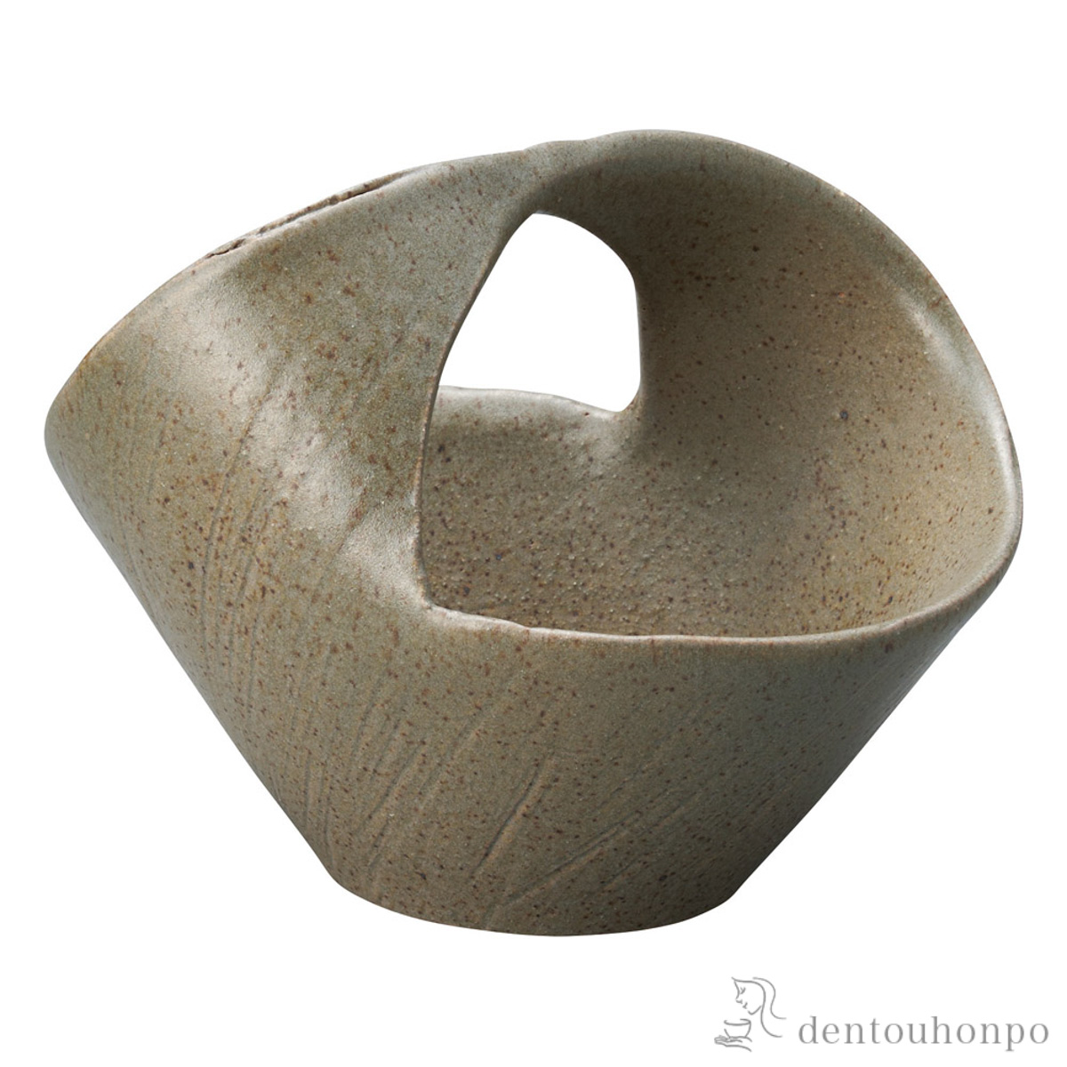 花瓶 回廊 灰緑 大≪在庫確認後、21営業日程で出荷≫ ( へちもん 木札名入れ有料 母の日 プレゼント 初任給 ガラス フラワーベース 花器 一輪挿し おすすめ 信楽焼 )