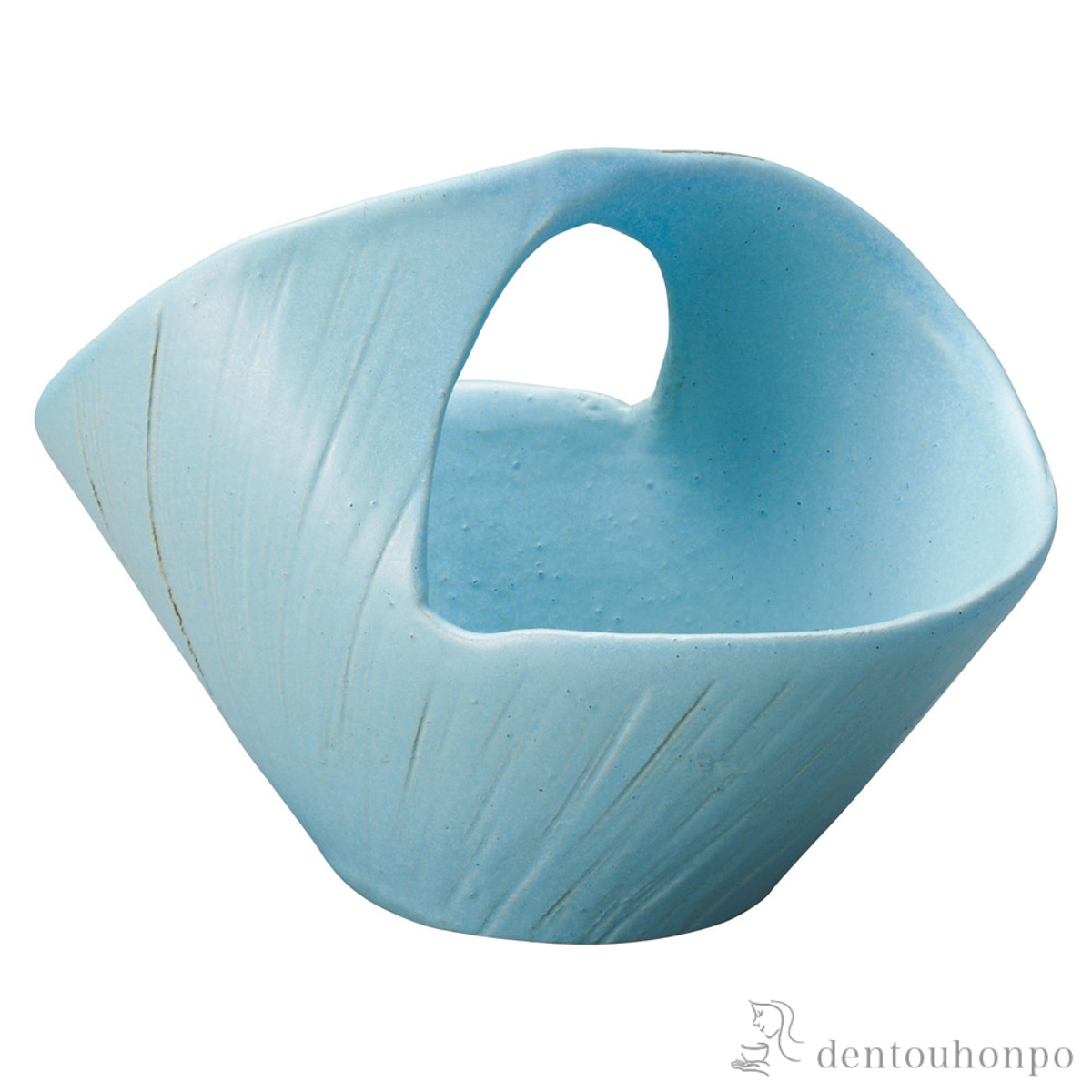 花瓶 回廊 空青 大≪在庫確認後、21営業日程で出荷≫ ( へちもん 木札名入れ有料 母の日 プレゼント 初任給 ガラス フラワーベース 花器 一輪挿し おすすめ 信楽焼 )