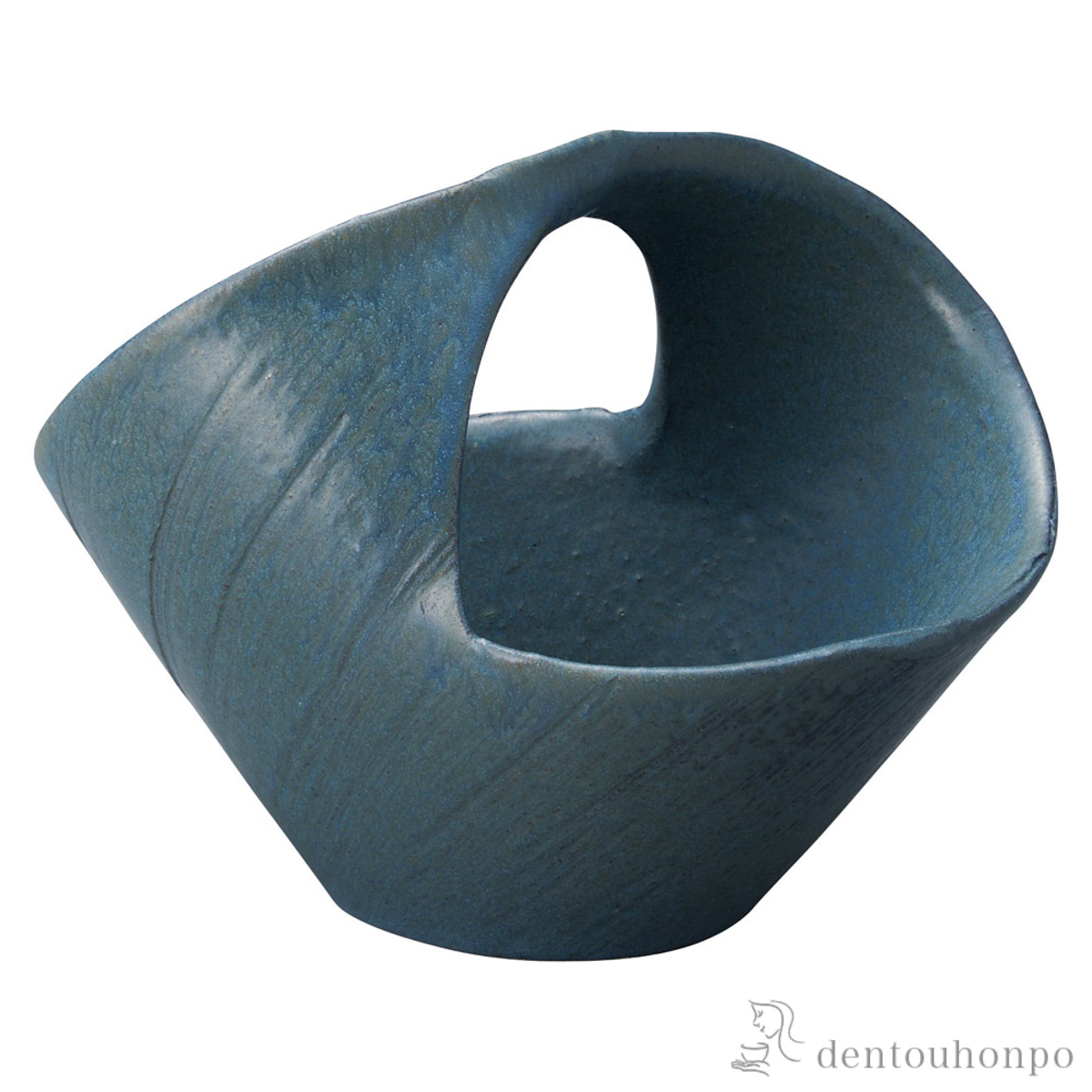 花瓶 回廊 鉄紺 大≪在庫確認後、21営業日程で出荷≫ ( へちもん 木札名入れ有料 母の日 プレゼント 初任給 ガラス フラワーベース 花器 一輪挿し おすすめ 信楽焼 )