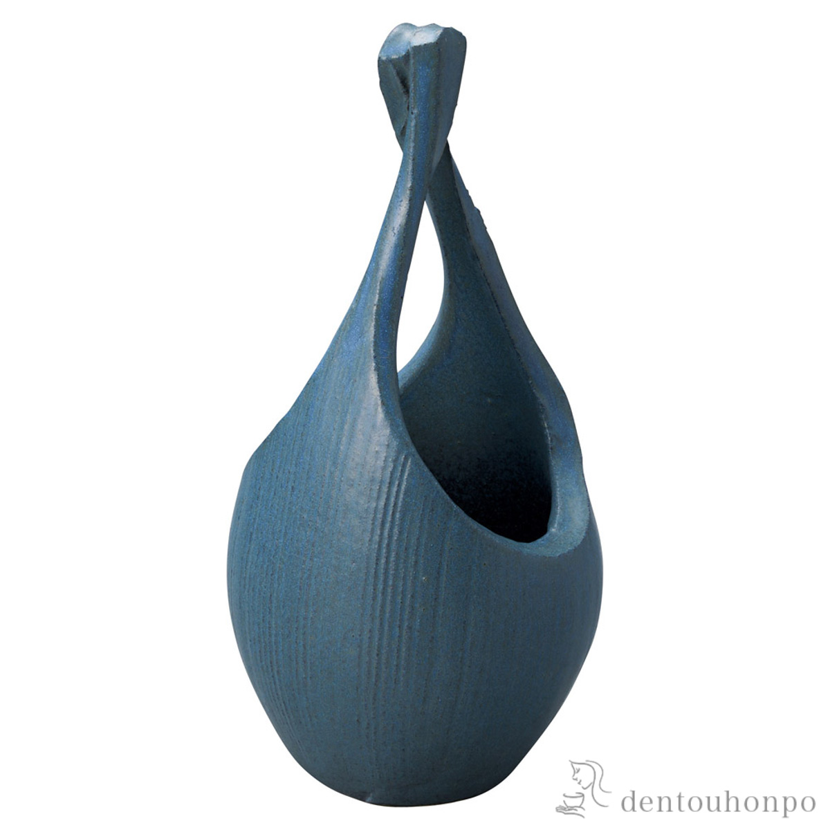 花瓶 回廊 鉄紺 縦長≪在庫確認後、21営業日程で出荷≫ ( へちもん 木札名入れ有料 母の日 プレゼント 初任給 ガラス フラワーベース 花器 一輪挿し おすすめ 信楽焼 )