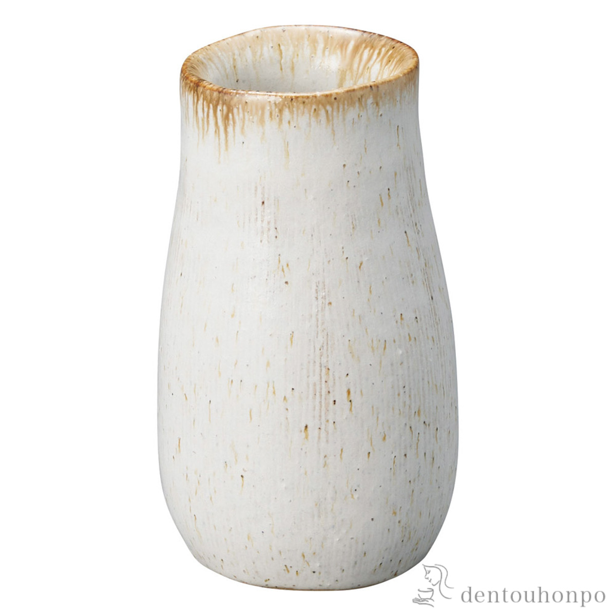 【送料無料】花瓶 どんぐり 白鉄砂≪在庫確認後、21営業日程で出荷≫ ( へちもん 木札名入れ有料 母の日 プレゼント 初任給 ガラス フラワーベース 花器 一輪挿し おすすめ 信楽焼 )