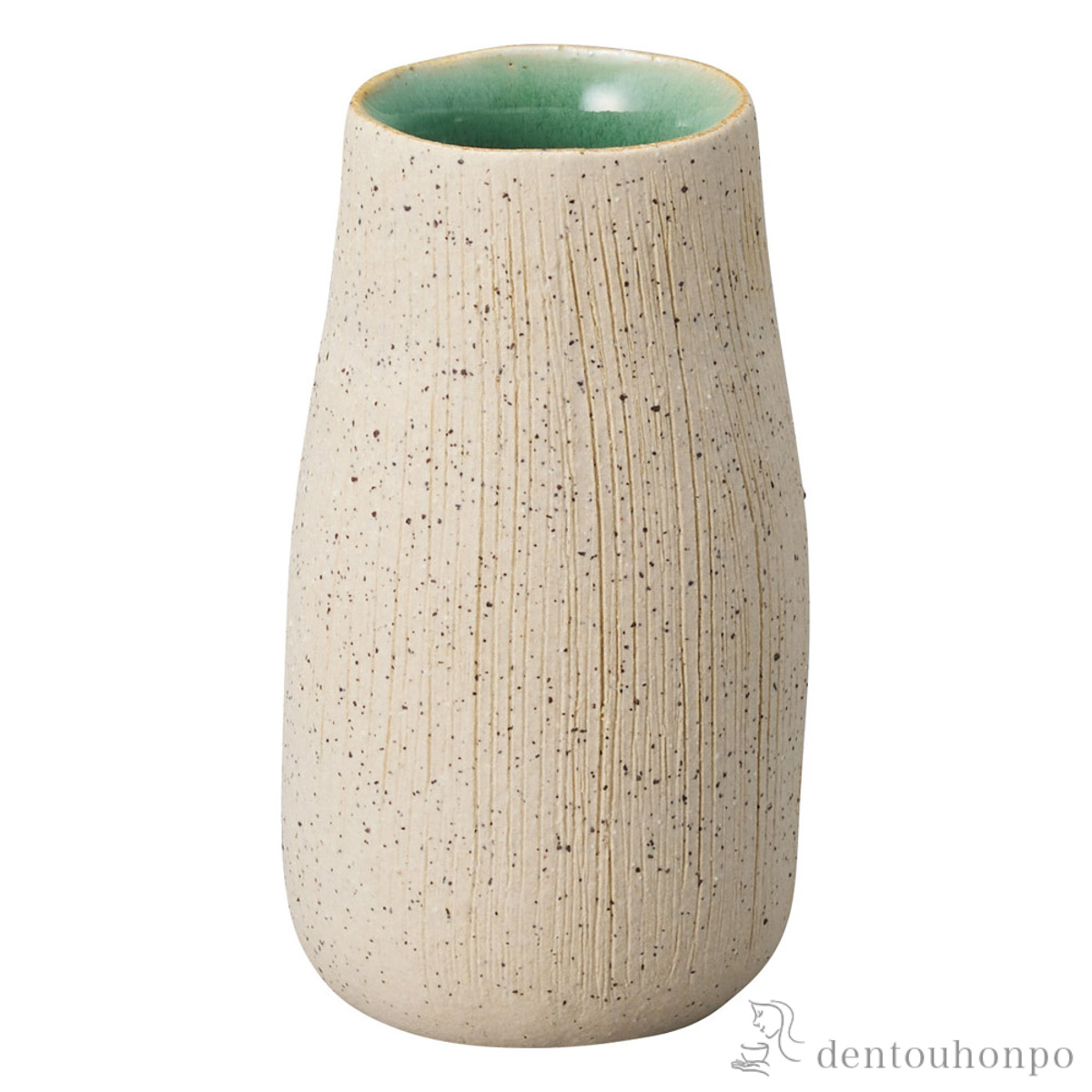 【送料無料】花瓶 どんぐり 白あさぎ≪在庫確認後、21営業日程で出荷≫ ( へちもん 木札名入れ有料 母の日 プレゼント 初任給 ガラス フラワーベース 花器 一輪挿し おすすめ 信楽焼 )