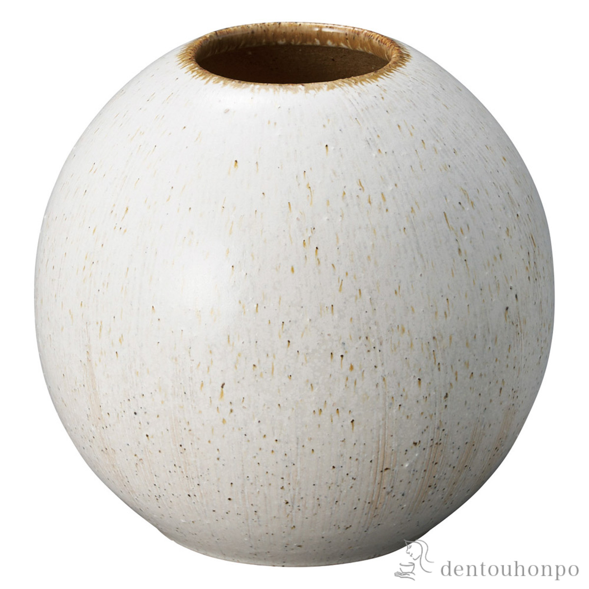 【送料無料】花瓶 玉 白鉄砂≪在庫確認後、21営業日程で出荷≫ ( へちもん 木札名入れ有料 母の日 プレゼント 初任給 ガラス フラワーベース 花器 一輪挿し おすすめ 信楽焼 )