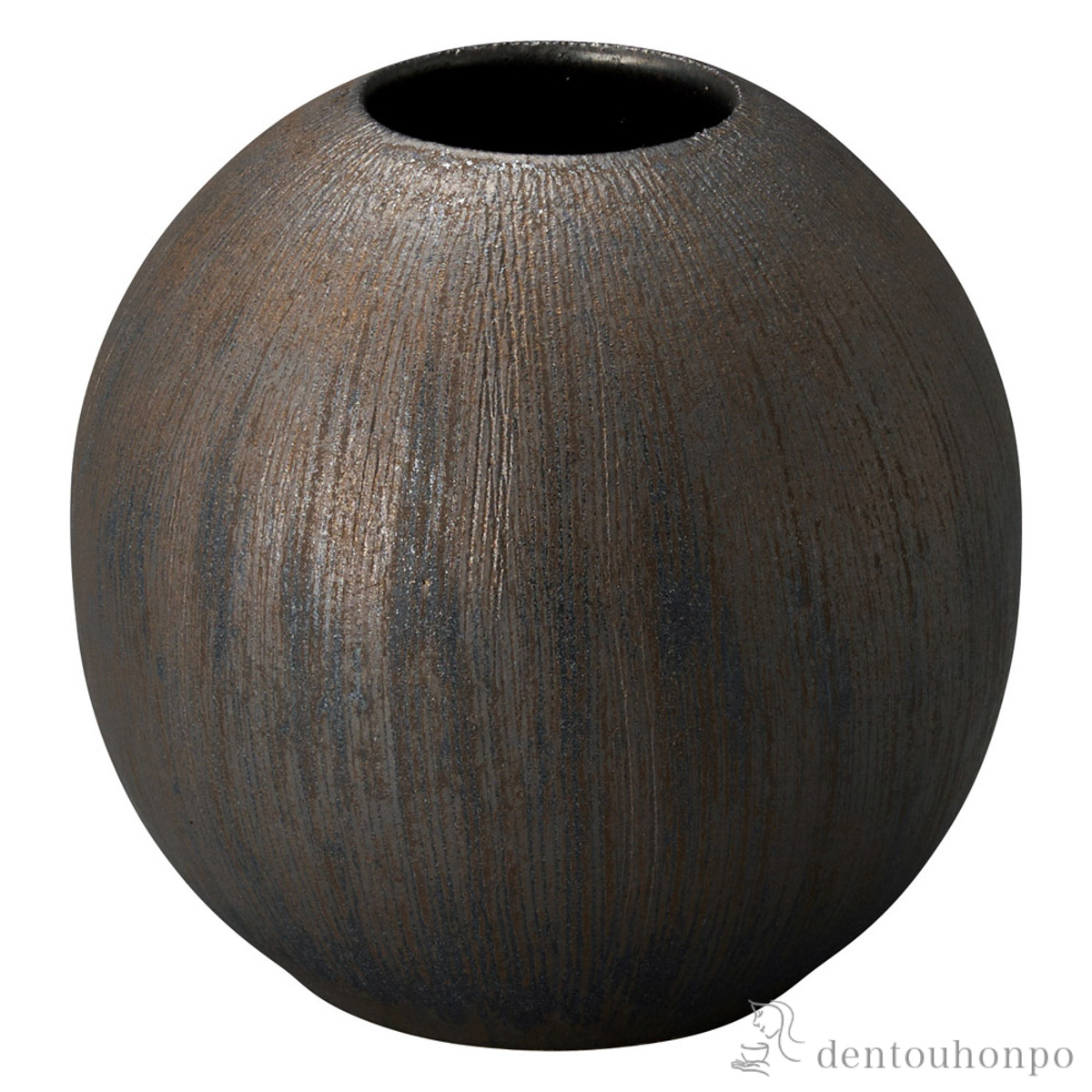 【送料無料】花瓶 玉 金いぶし≪在庫確認後、21営業日程で出荷≫ ( へちもん 木札名入れ有料 母の日 プレゼント 初任給 ガラス フラワーベース 花器 一輪挿し おすすめ 信楽焼 )