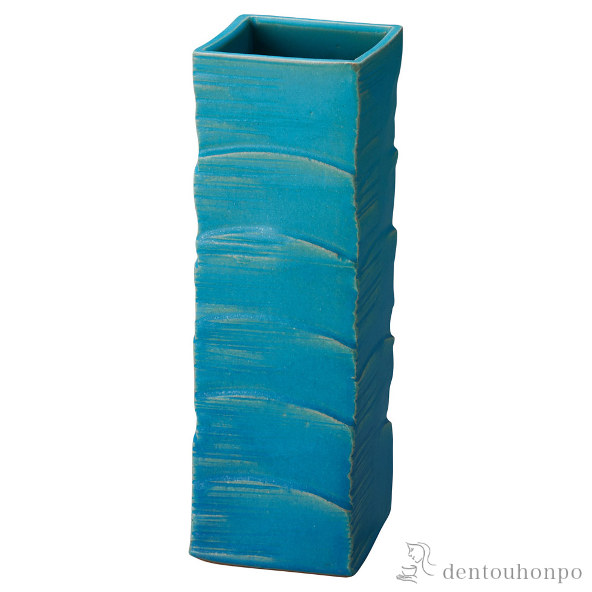 【送料無料】花瓶 さざ波 晴嵐 大≪在庫確認後、21営業日程で出荷≫ ( へちもん 木札名入れ有料 母の日 プレゼント 初任給 ガラス フラワーベース 花器 一輪挿し おすすめ 信楽焼 )