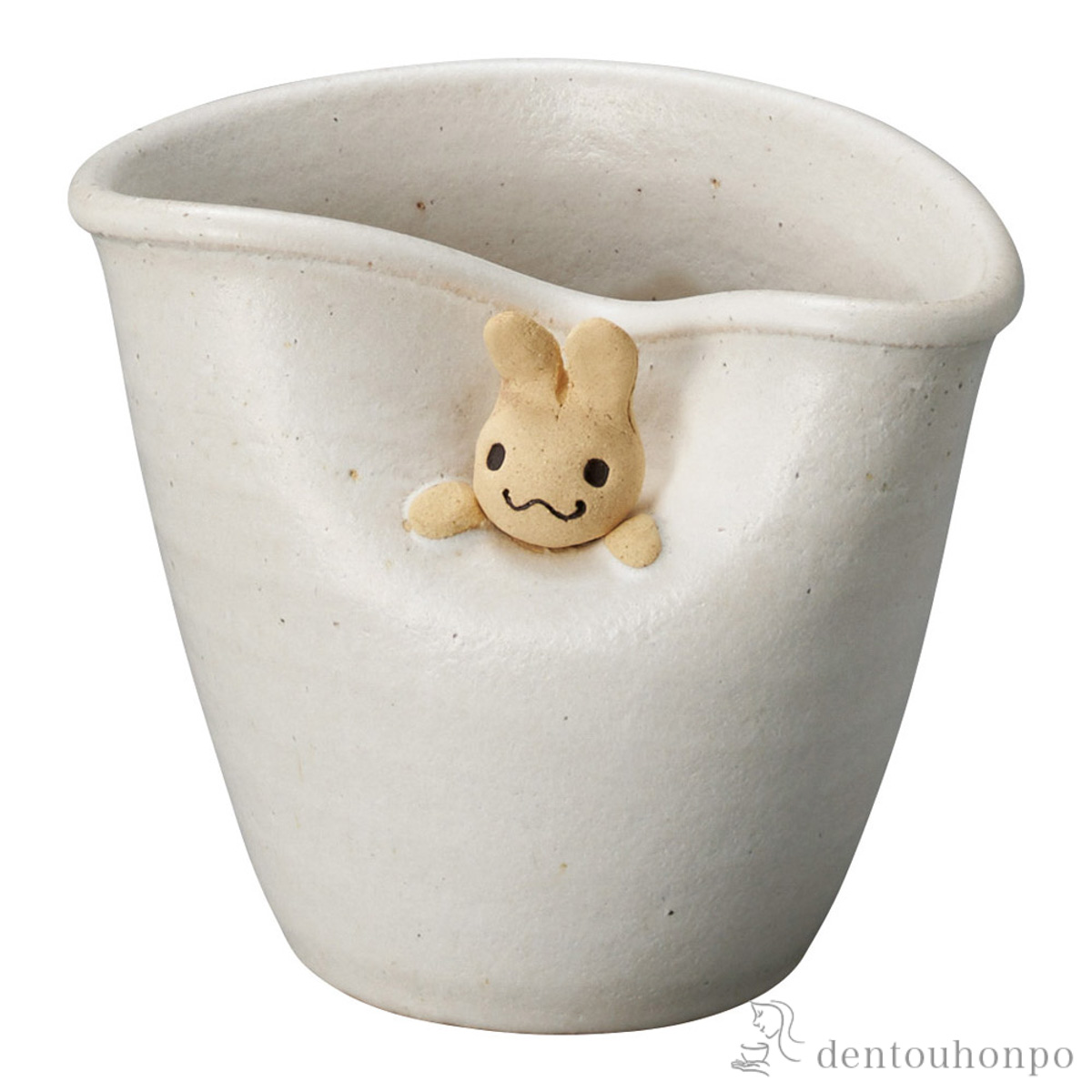 【送料無料】花瓶 たわみポット 窓うさぎ≪在庫確認後、21営業日程で出荷≫ ( へちもん 木札名入れ有料 母の日 プレゼント 初任給 ガラス フラワーベース 花器 一輪挿し おすすめ 信楽焼 )