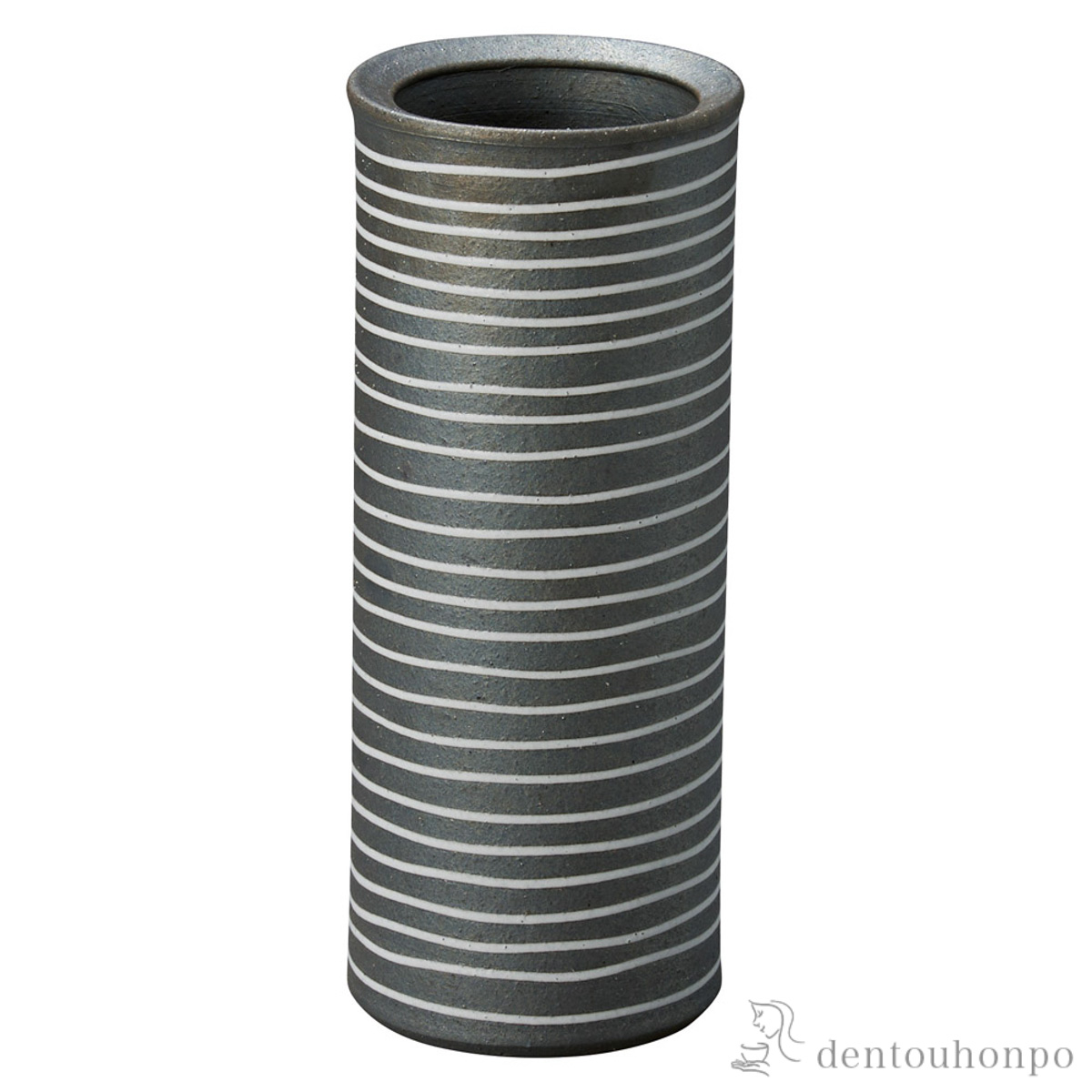 花瓶 ホワイトライン≪在庫確認後、21営業日程で出荷≫ ( へちもん 木札名入れ有料 母の日 プレゼント 初任給 ガラス フラワーベース 花器 一輪挿し おすすめ 信楽焼 )