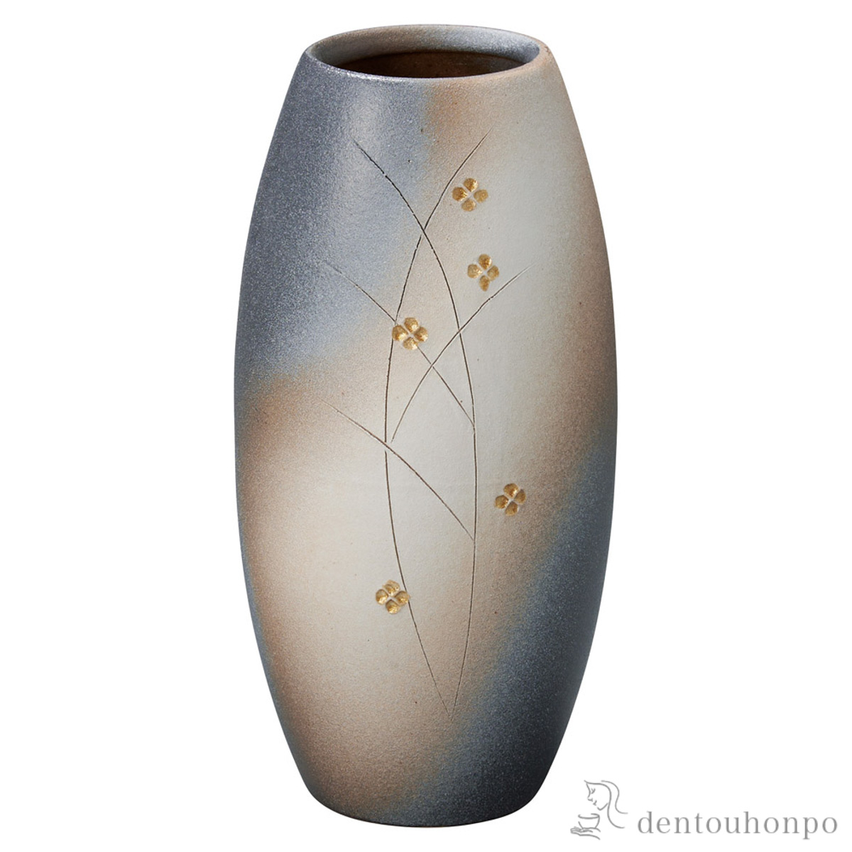 【送料無料】花瓶 月夜小紋 大≪在庫確認後、21営業日程で出荷≫ ( へちもん 木札名入れ有料 母の日 プレゼント 初任給 ガラス フラワーベース 花器 一輪挿し おすすめ 信楽焼 )