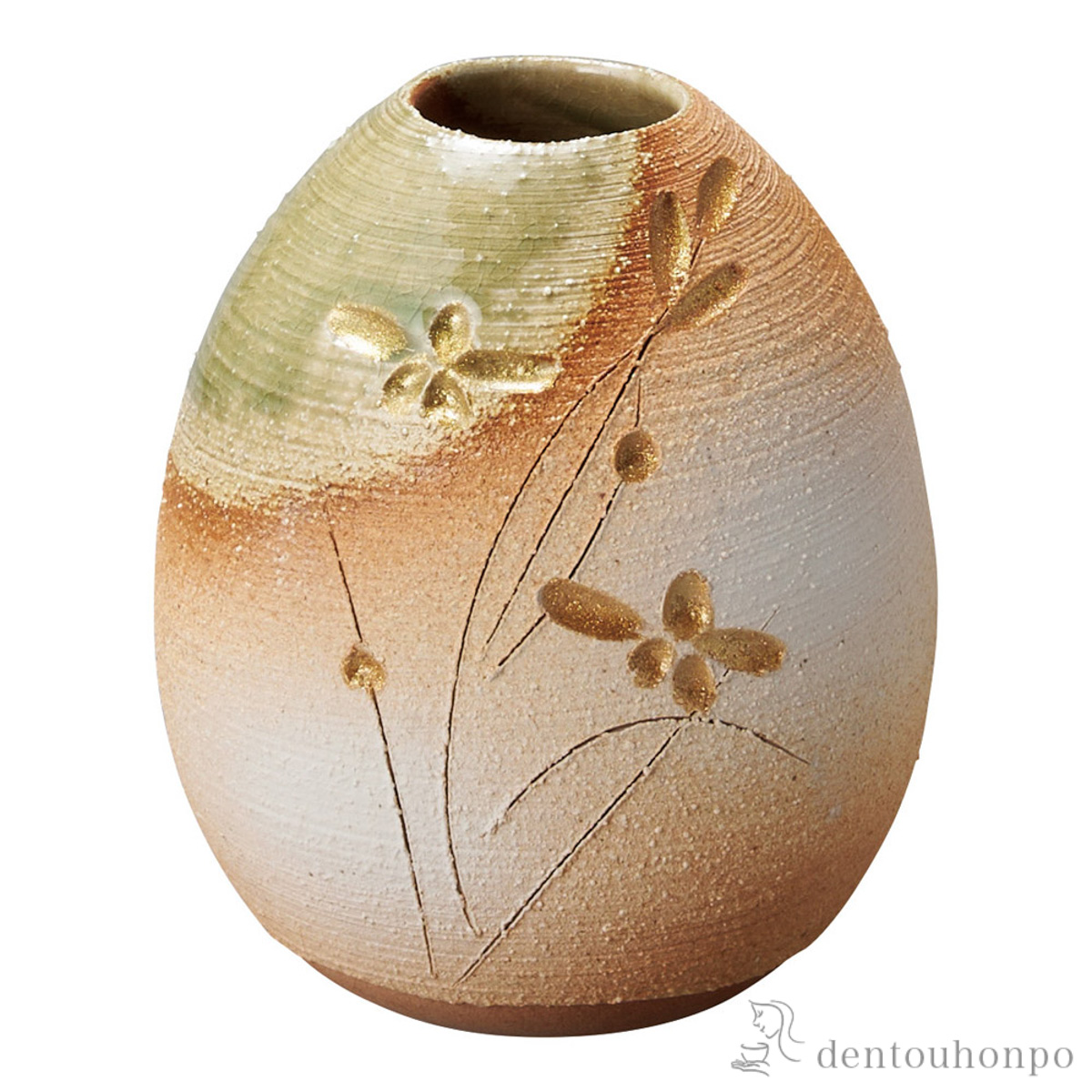 【送料無料】花瓶 明陽 ナツメ≪在庫確認後、21営業日程で出荷≫ ( へちもん 木札名入れ有料 母の日 プレゼント 初任給 ガラス フラワーベース 花器 一輪挿し おすすめ 信楽焼 )