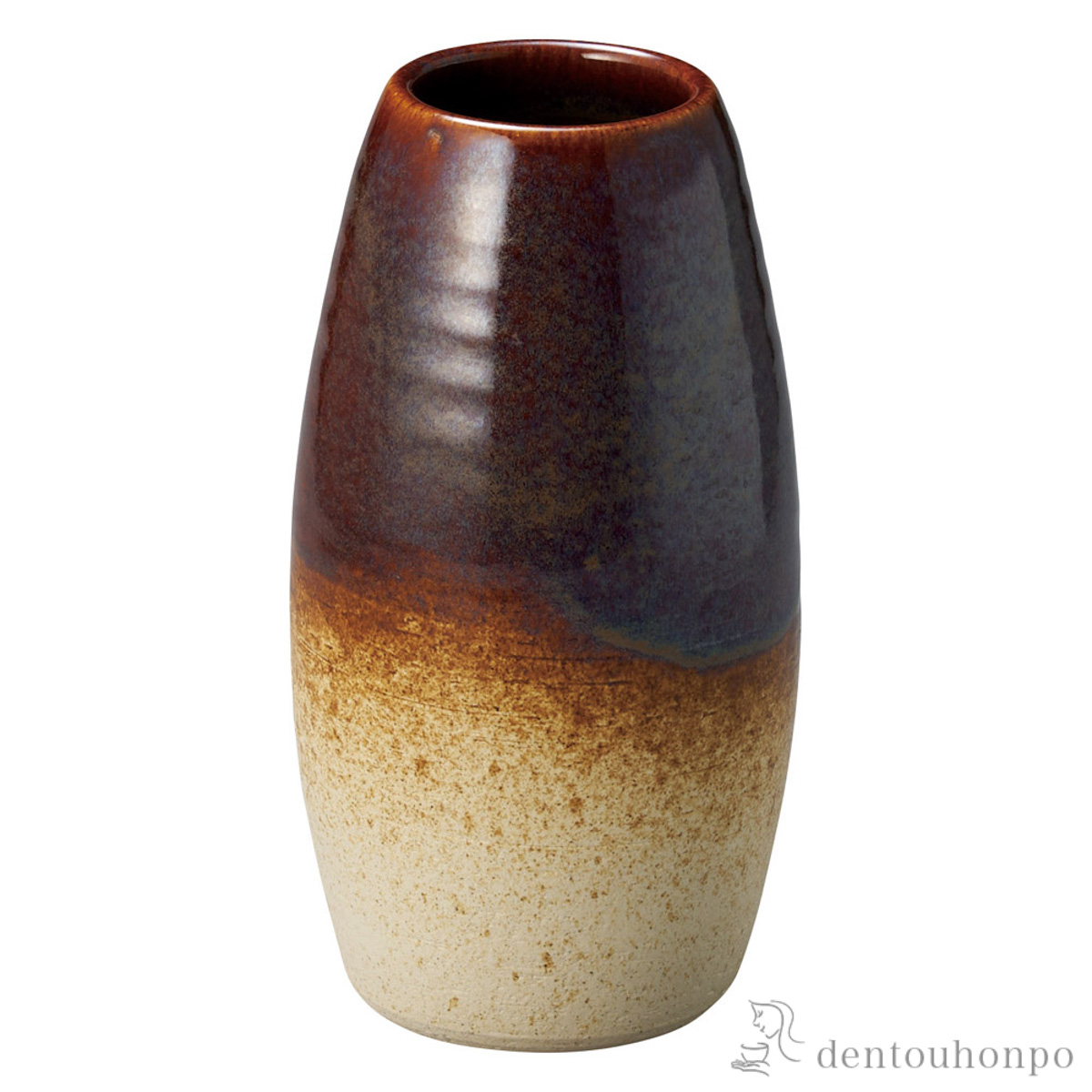 【送料無料】花瓶 窯変 飴ガラス≪在庫確認後、21営業日程で出荷≫ ( へちもん 木札名入れ有料 母の日 プレゼント 初任給 ガラス フラワーベース 花器 一輪挿し おすすめ 信楽焼 )