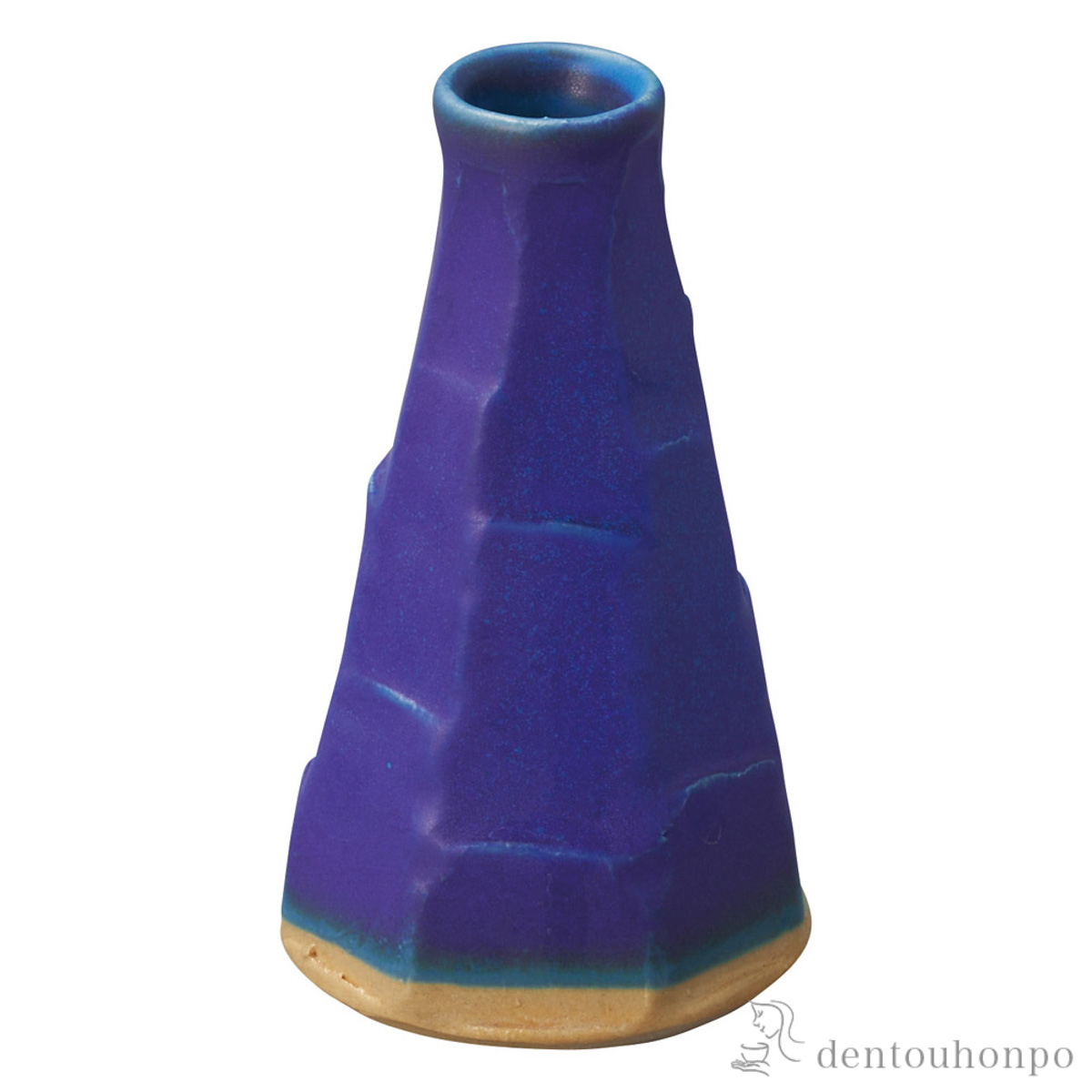 【送料無料】ミニ花瓶 氷山 瑠璃≪在庫確認後、21営業日程で出荷≫ ( へちもん 木札名入れ有料 母の日 プレゼント 初任給 一輪挿し おしゃれ 花器 フラワーベース かわいい 信楽焼 )