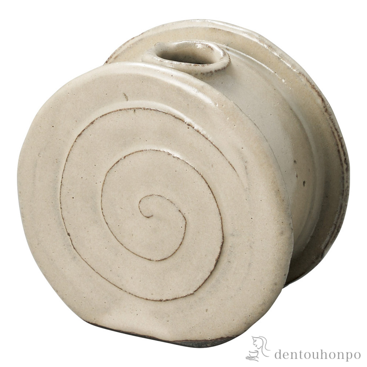 ミニ花瓶 グレージュ うずまき≪在庫確認後、21営業日程で出荷≫ ( へちもん 木札名入れ有料 母の日 プレゼント 初任給 一輪挿し おしゃれ 花器 フラワーベース かわいい 信楽焼 )