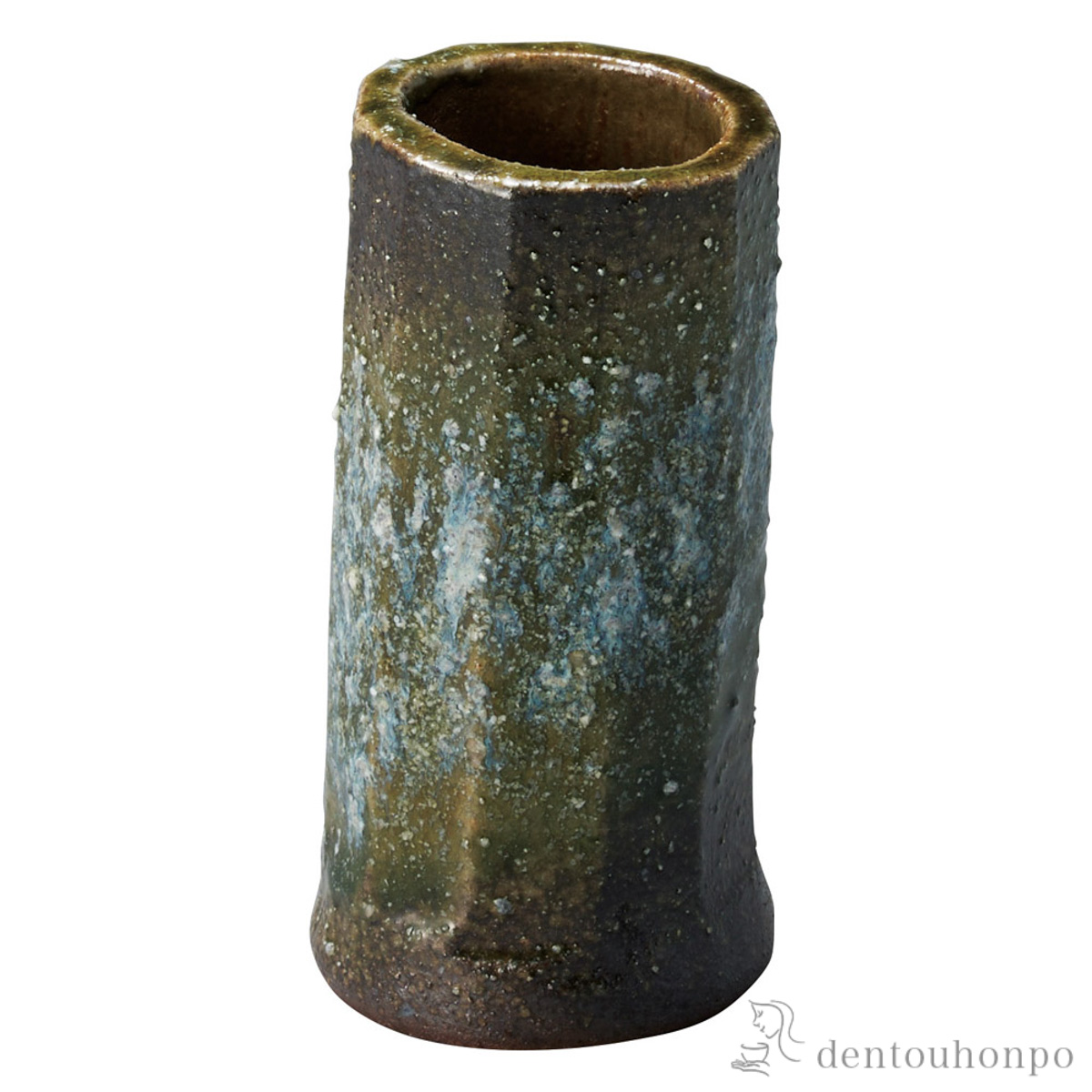 ミニ花瓶 面取寸胴 ビードロ窯変 小≪在庫確認後、21営業日程で出荷≫ ( へちもん 木札名入れ有料 母の日 プレゼント 初任給 一輪挿し おしゃれ 花器 フラワーベース かわいい 信楽焼 )