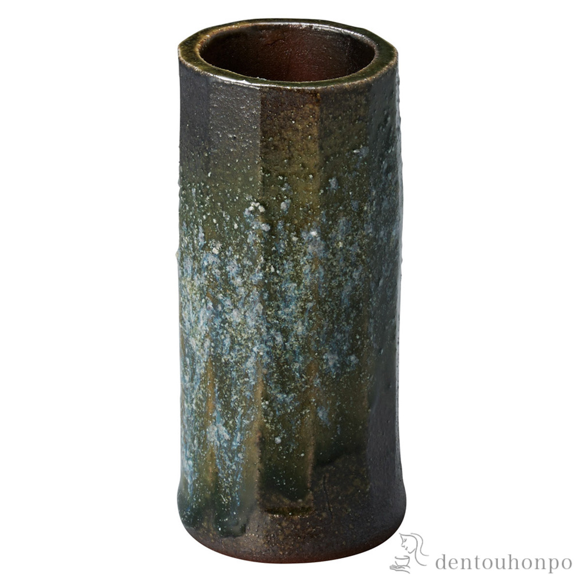 【送料無料】ミニ花瓶 面取寸胴 ビードロ窯変 大≪在庫確認後、21営業日程で出荷≫ ( へちもん 木札名入れ有料 母の日 プレゼント 初任給 一輪挿し おしゃれ 花器 フラワーベース かわいい 信楽焼 )