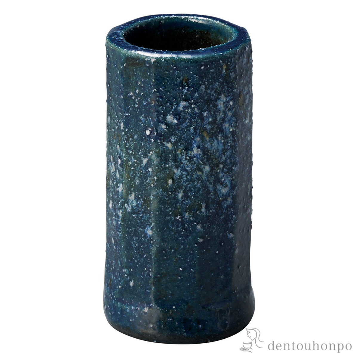 ミニ花瓶 面取寸胴 藍窯変 小≪在庫確認後、21営業日程で出荷≫ ( へちもん 木札名入れ有料 母の日 プレゼント 初任給 一輪挿し おしゃれ 花器 フラワーベース かわいい 信楽焼 )